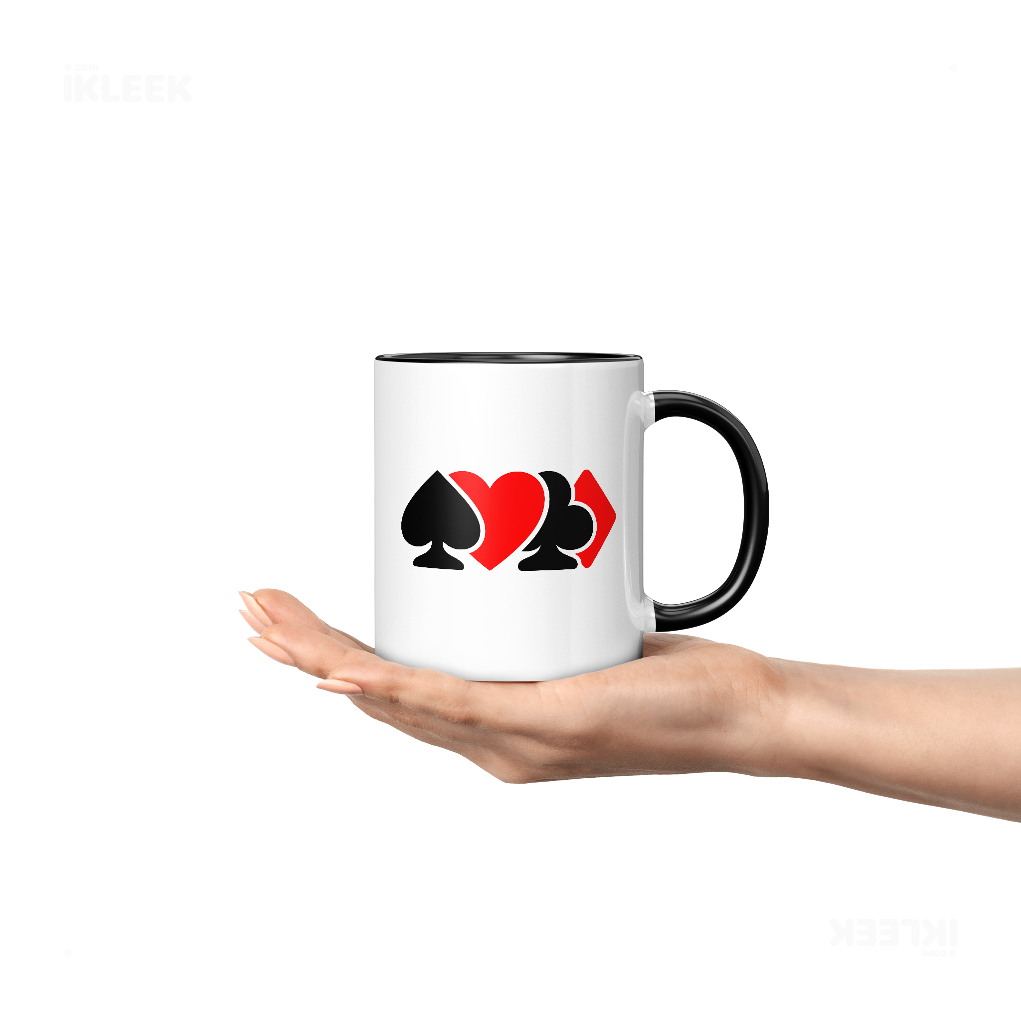 AllSuitsInline Ceramic Mug 04 White Black
