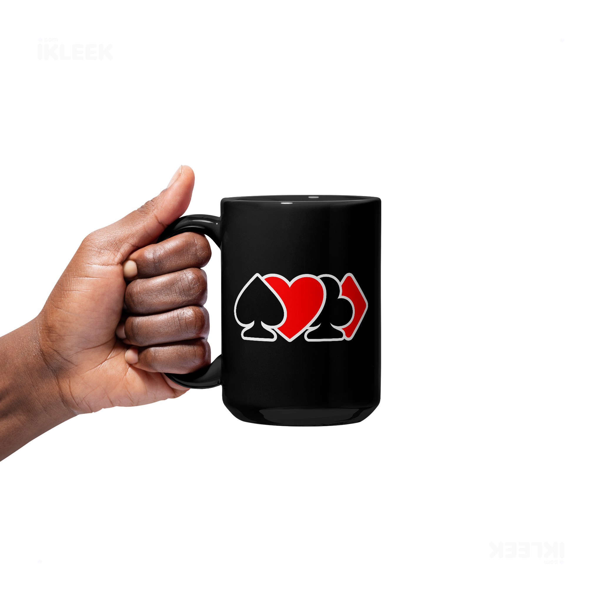 AllSuitsInline Ceramic Mug 05 Black
