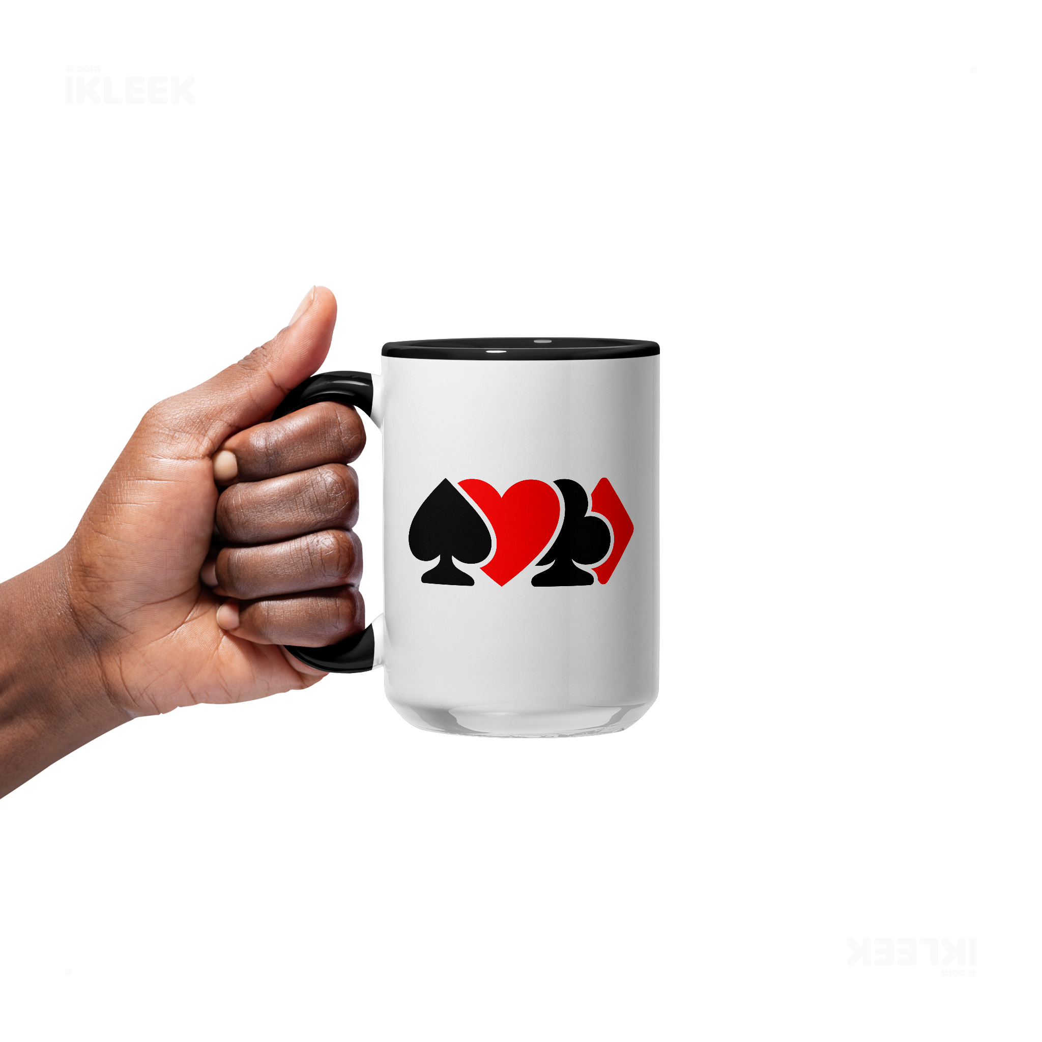 AllSuitsInline Ceramic Mug 05 White Black