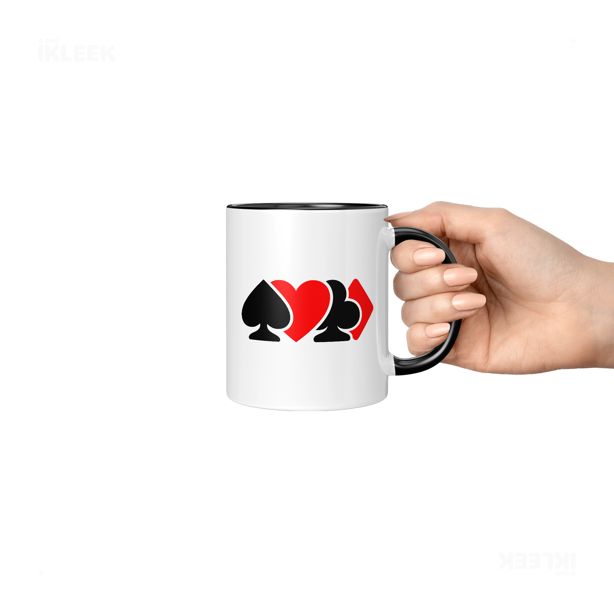 AllSuitsInline Ceramic Mug 06 White Black