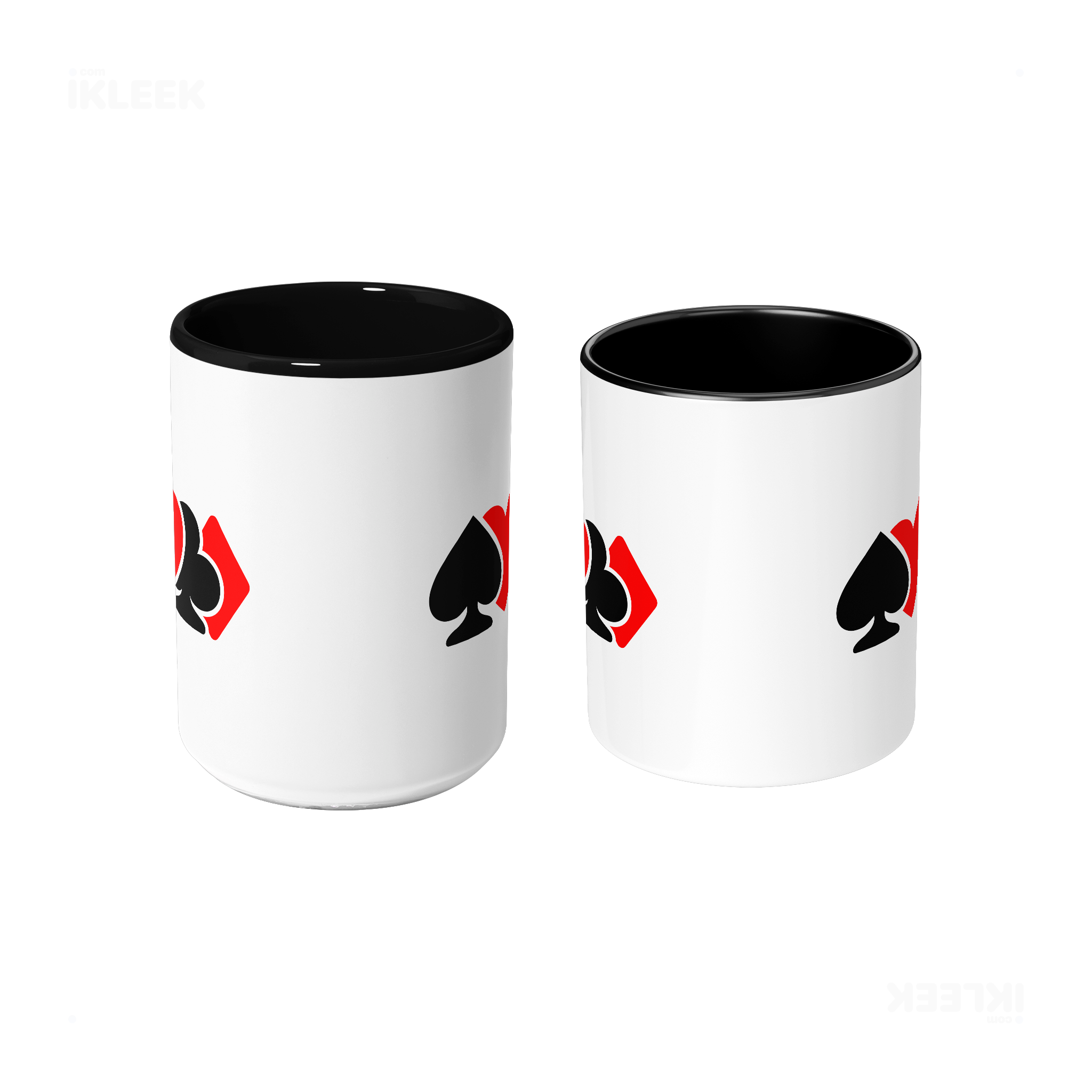AllSuitsInline Ceramic Mug 09 White Black