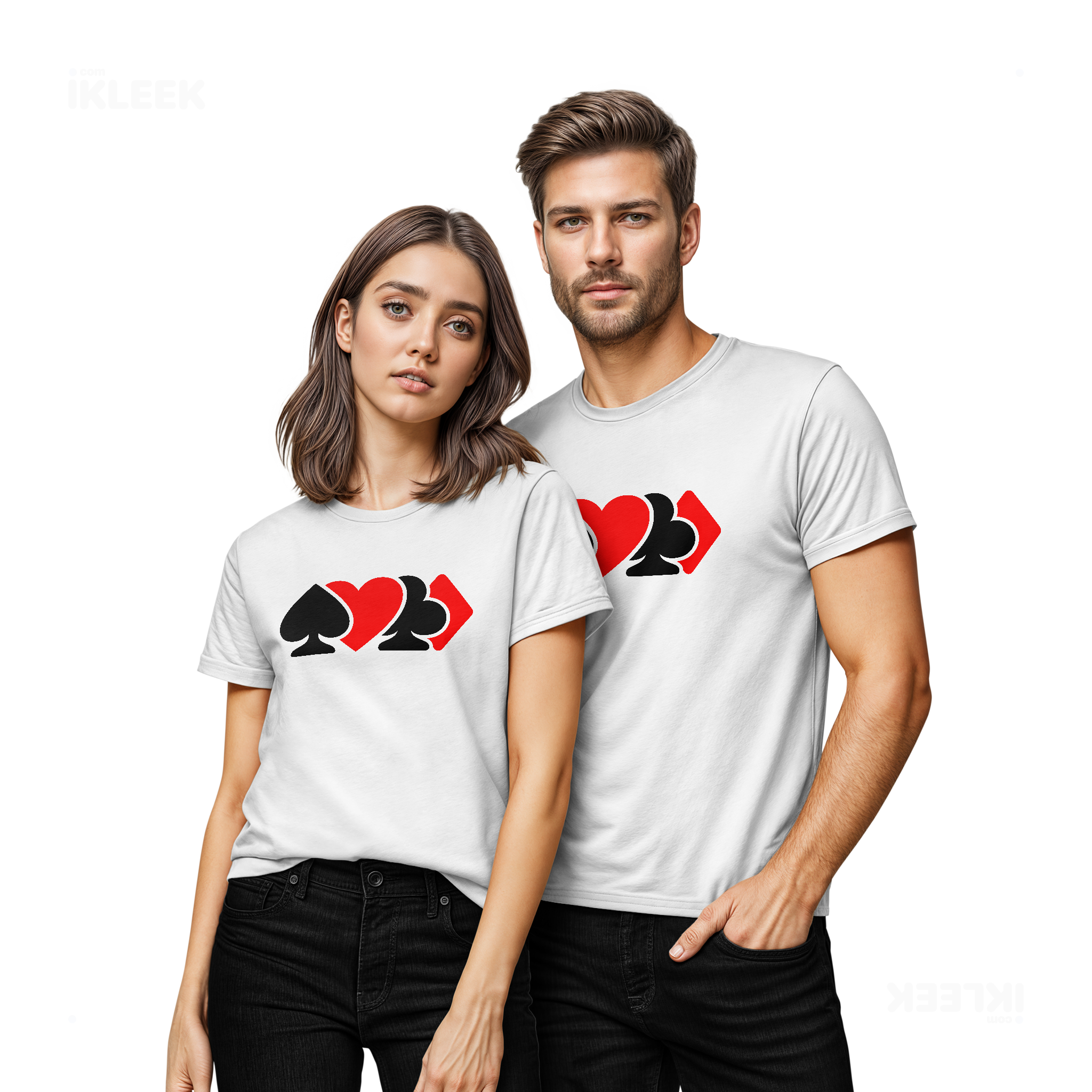 AllSuitsInline Couple T Shirt 02 White