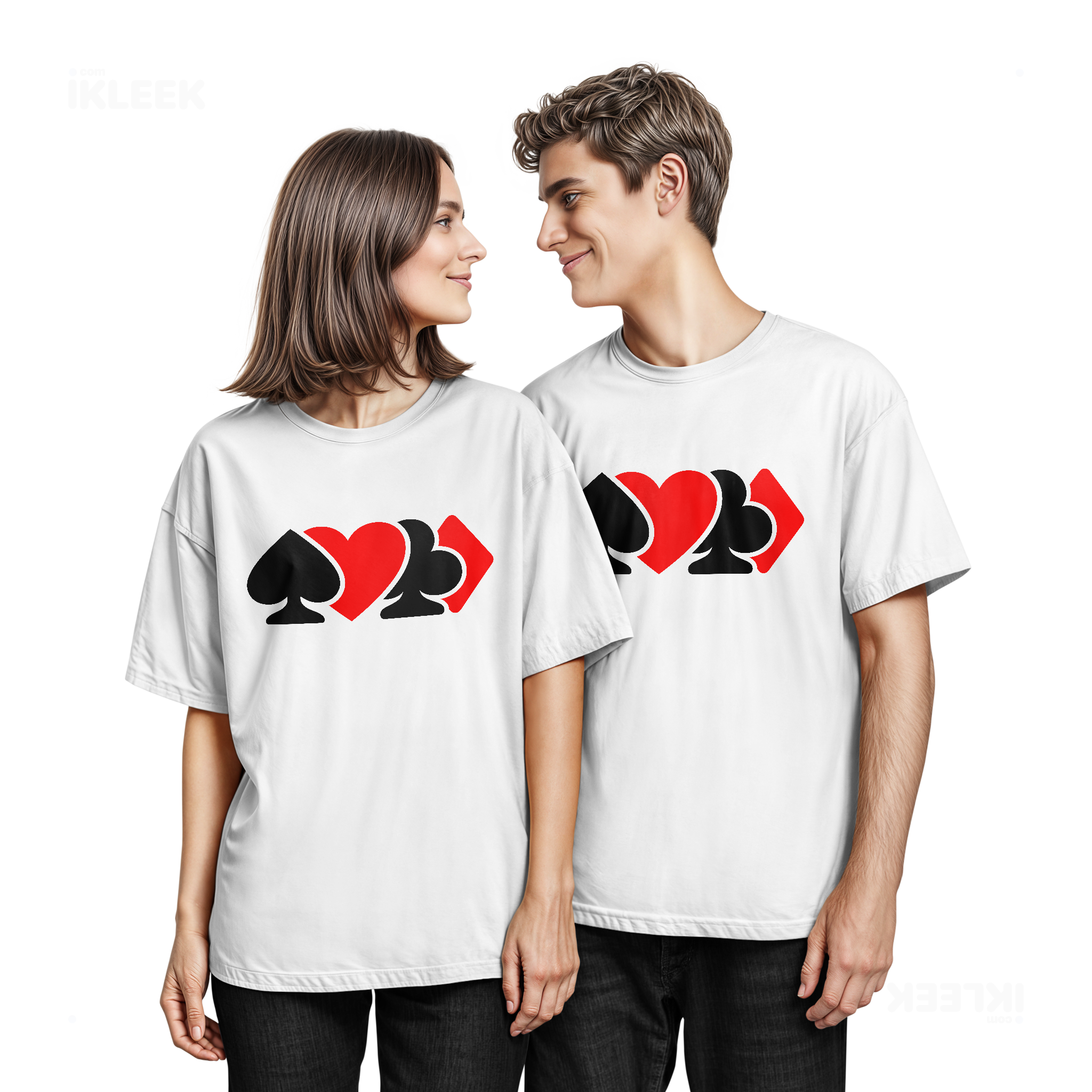 AllSuitsInline Couple T Shirt 05 White