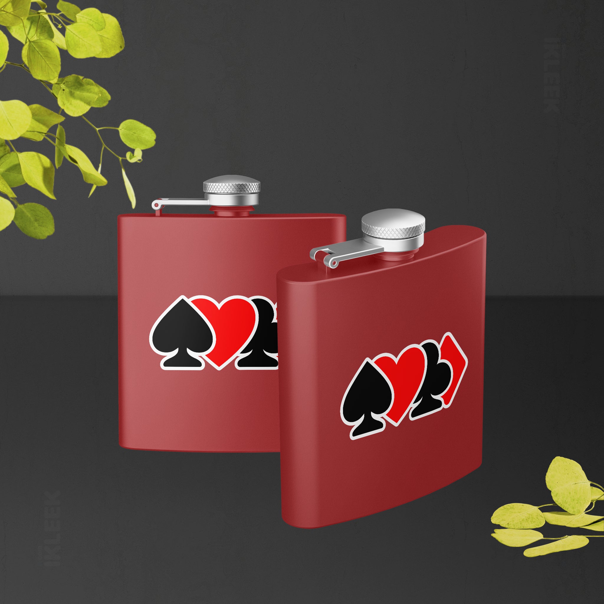 AllSuitsInline Hip Flasks 02 Red