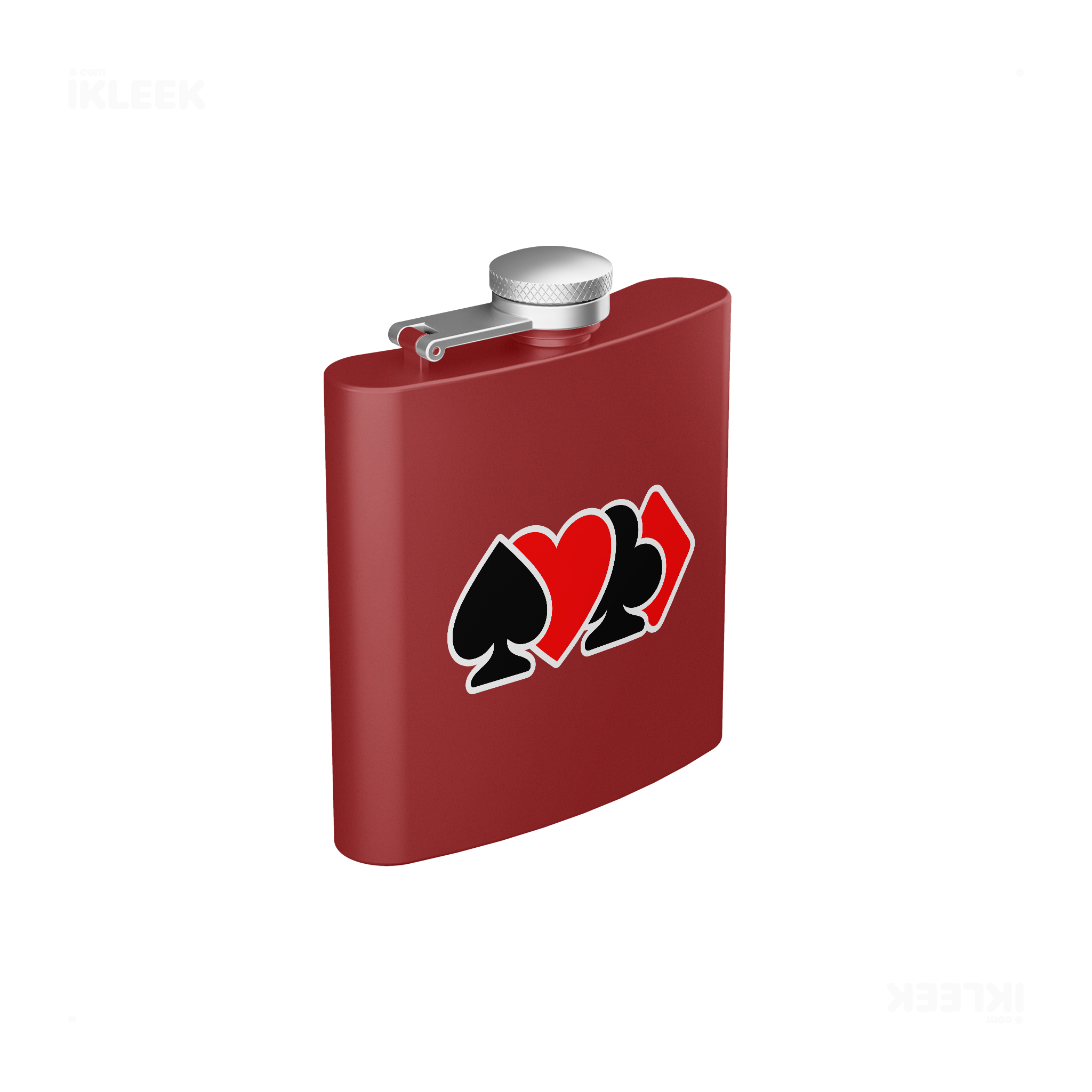 AllSuitsInline Hip Flasks 03 Red