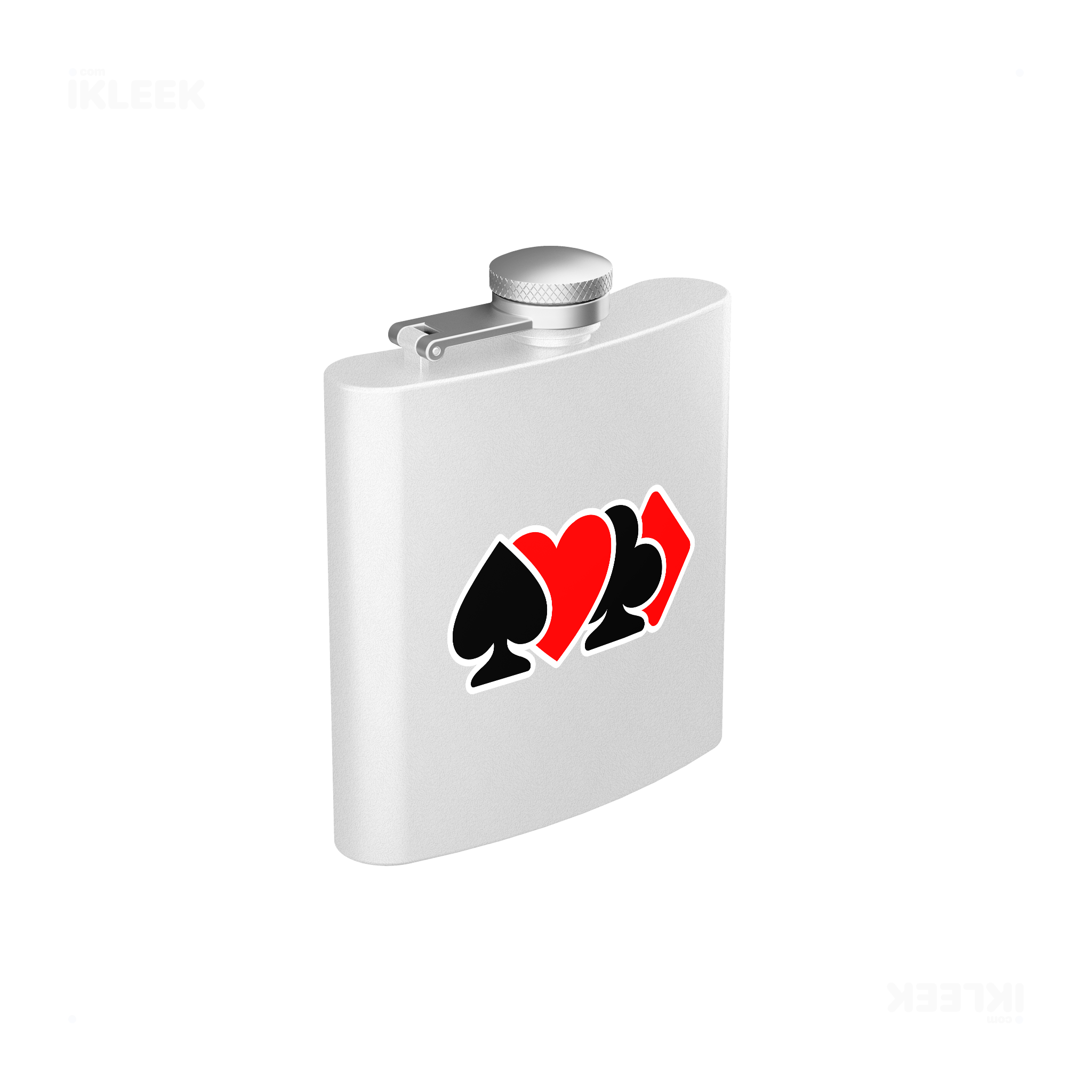 AllSuitsInline Hip Flasks 03 White