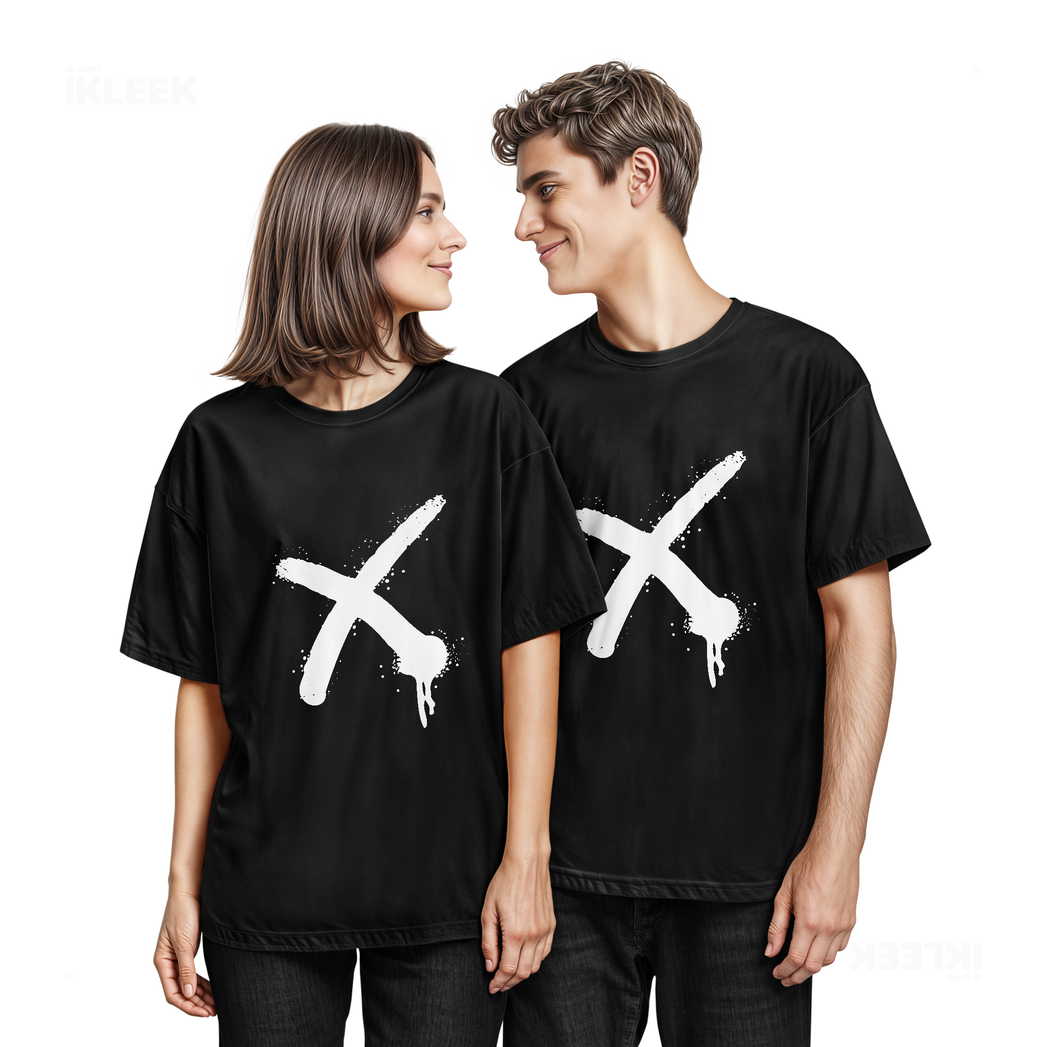 CrossMark Couple T Shirt 05 Black
