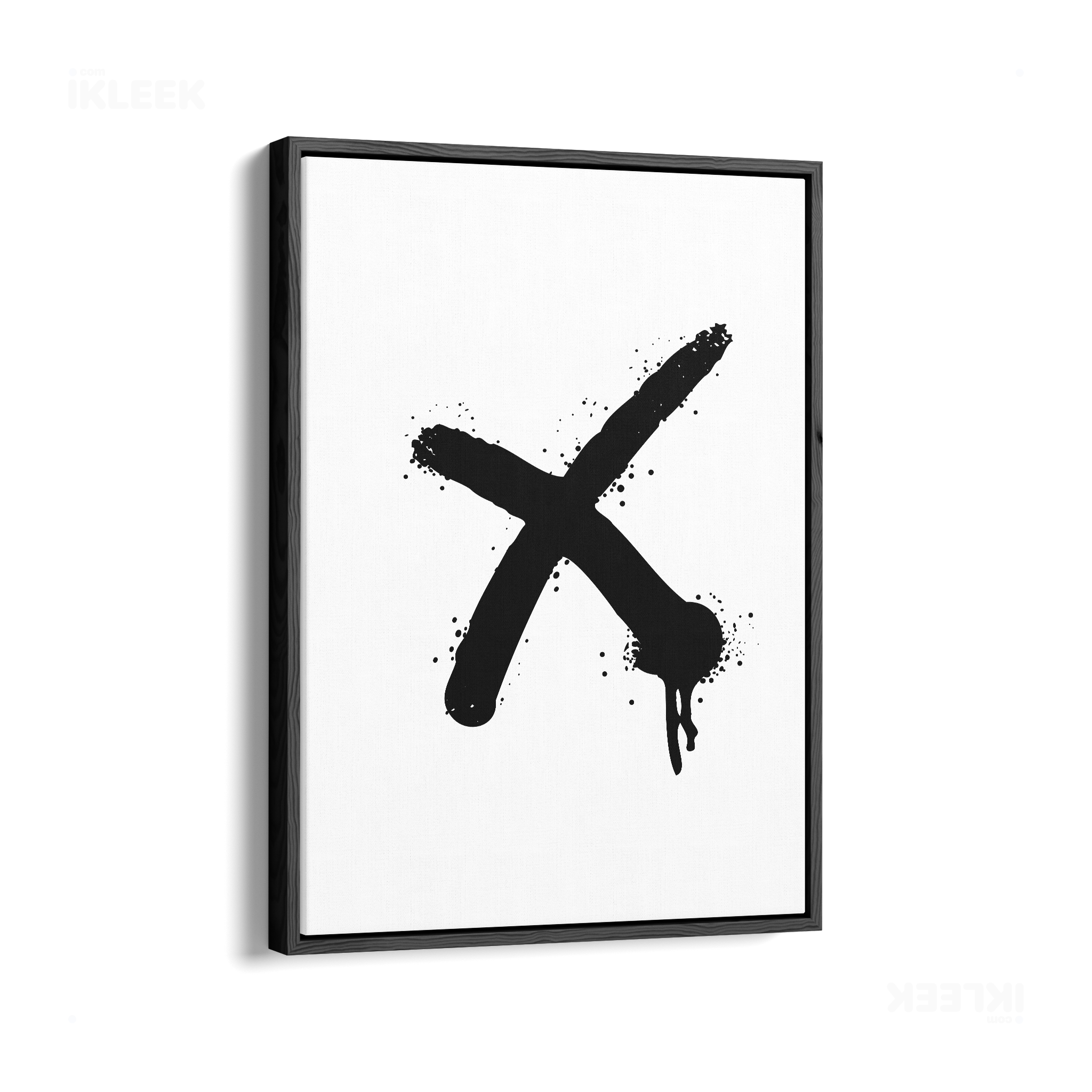 CrossMark Framed Canvas 01 Black Wood