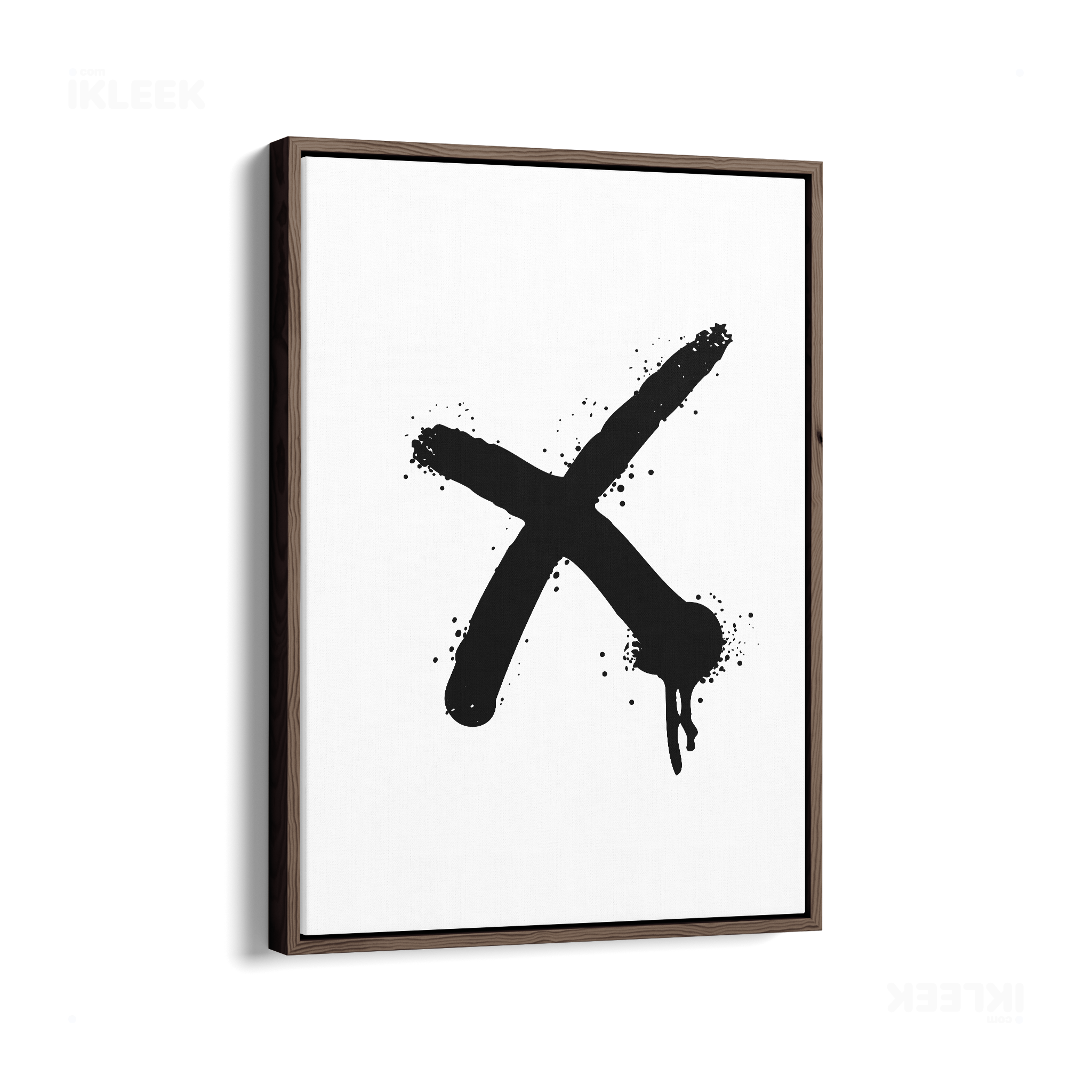 CrossMark Framed Canvas 01 Dark Wood