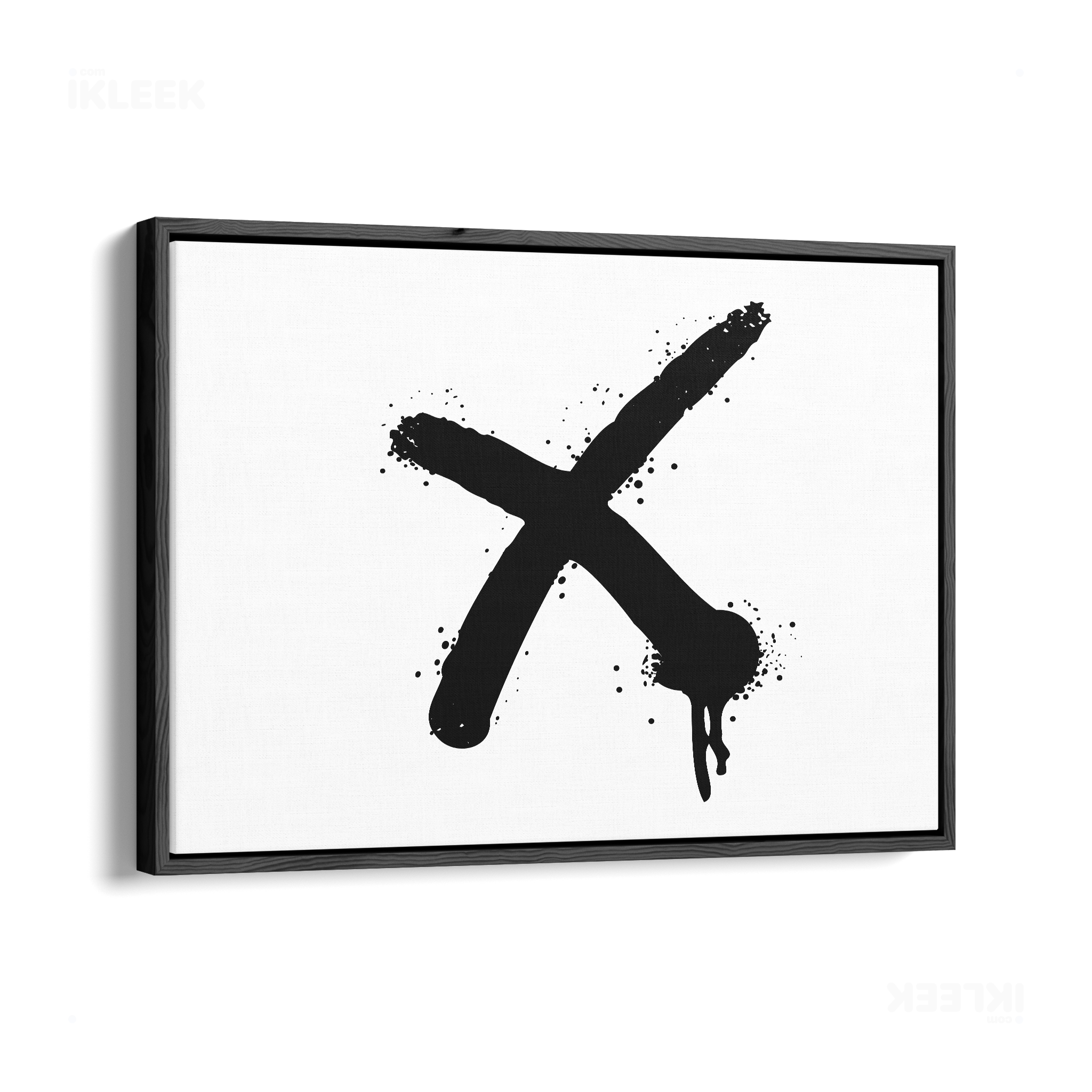 CrossMark Framed Canvas 03 Black Wood