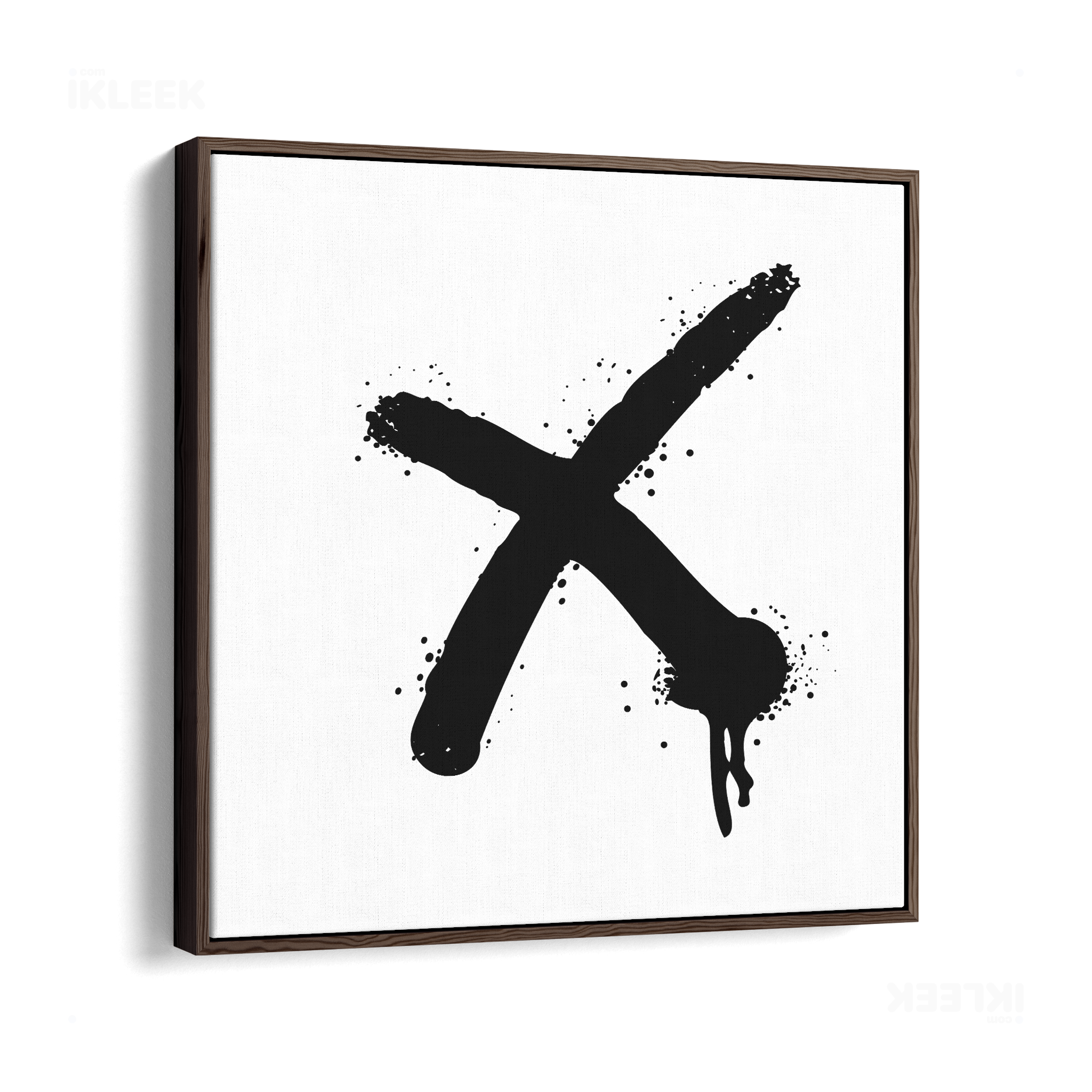 CrossMark Framed Canvas 04 Dark Wood
