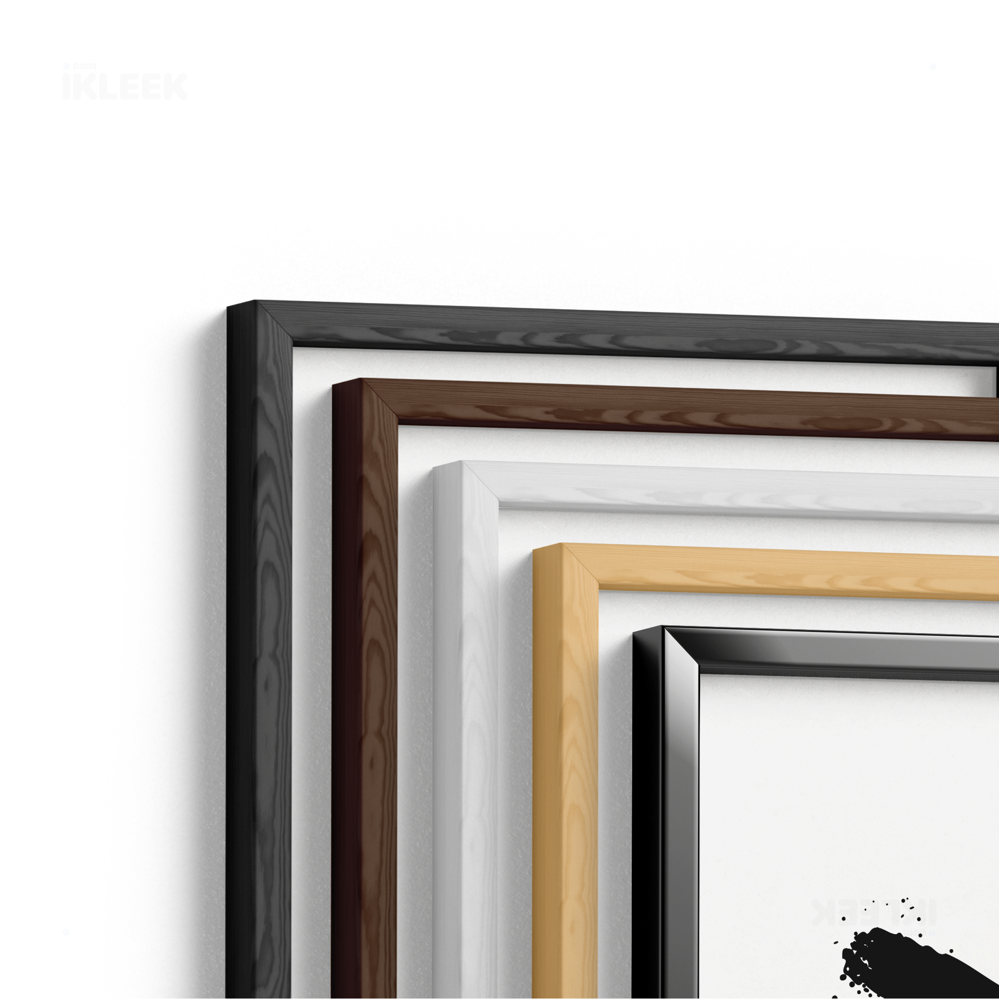 CrossMark Framed Poster 02 White Wood