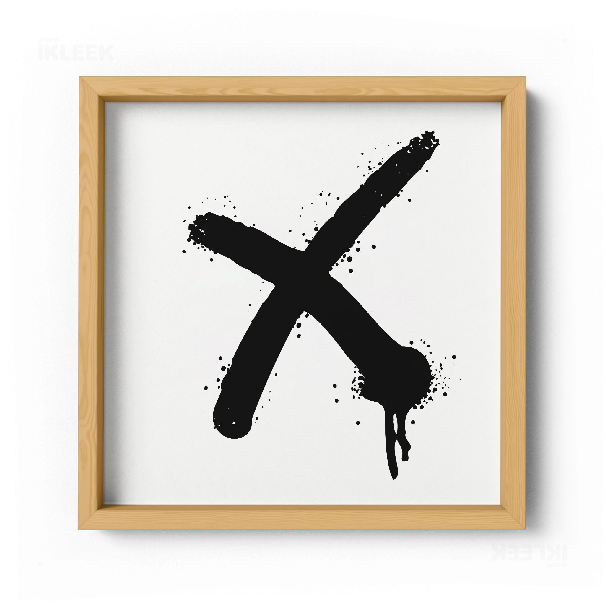 CrossMark Framed Poster 04 Natural Wood