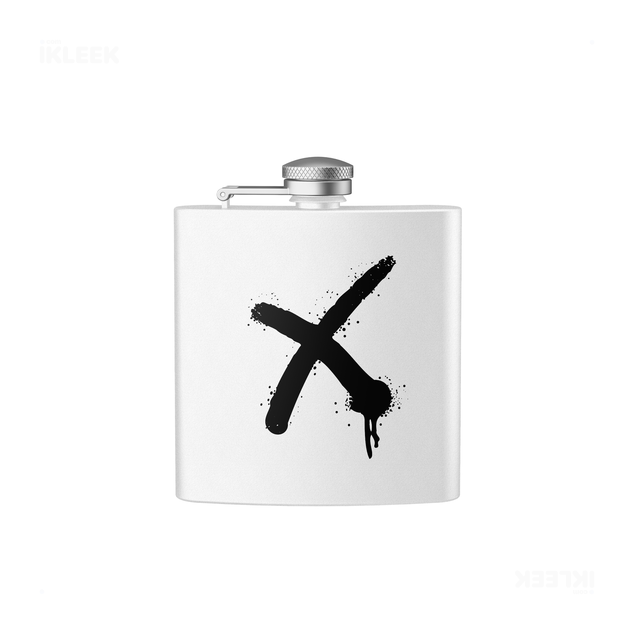 CrossMark Hip Flasks 01 White