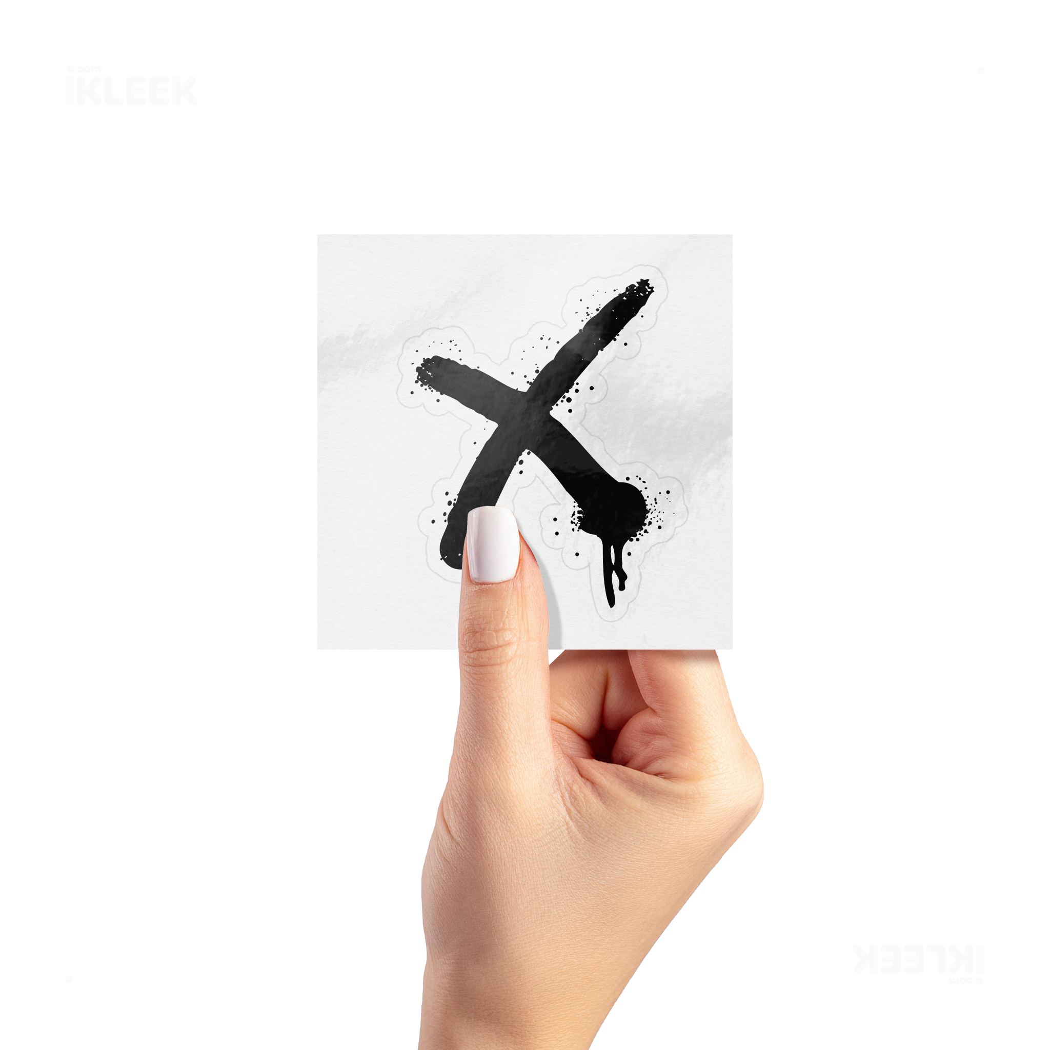 CrossMark Kiss Cut Sticker 02 White