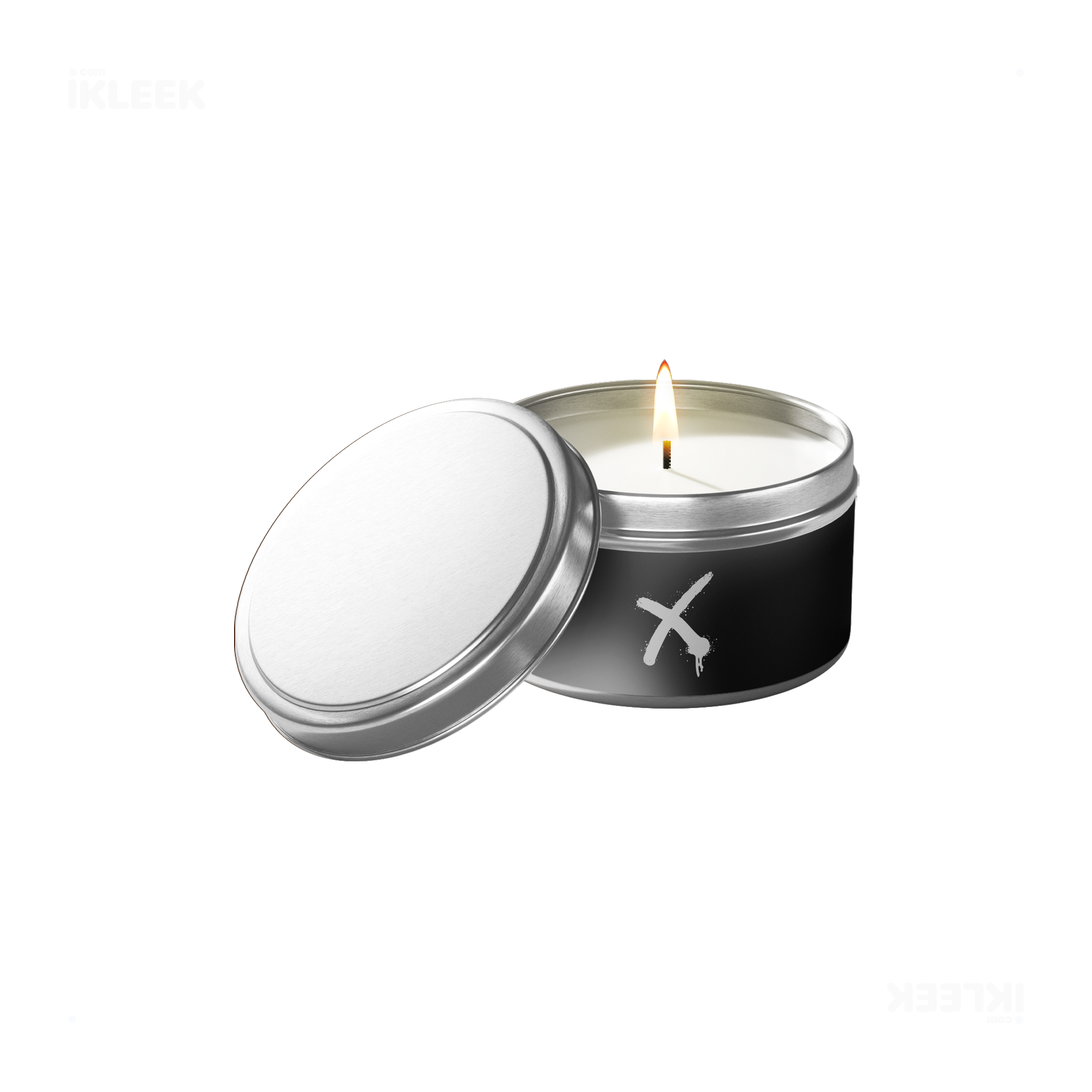CrossMark Tin Candle 01 Silver