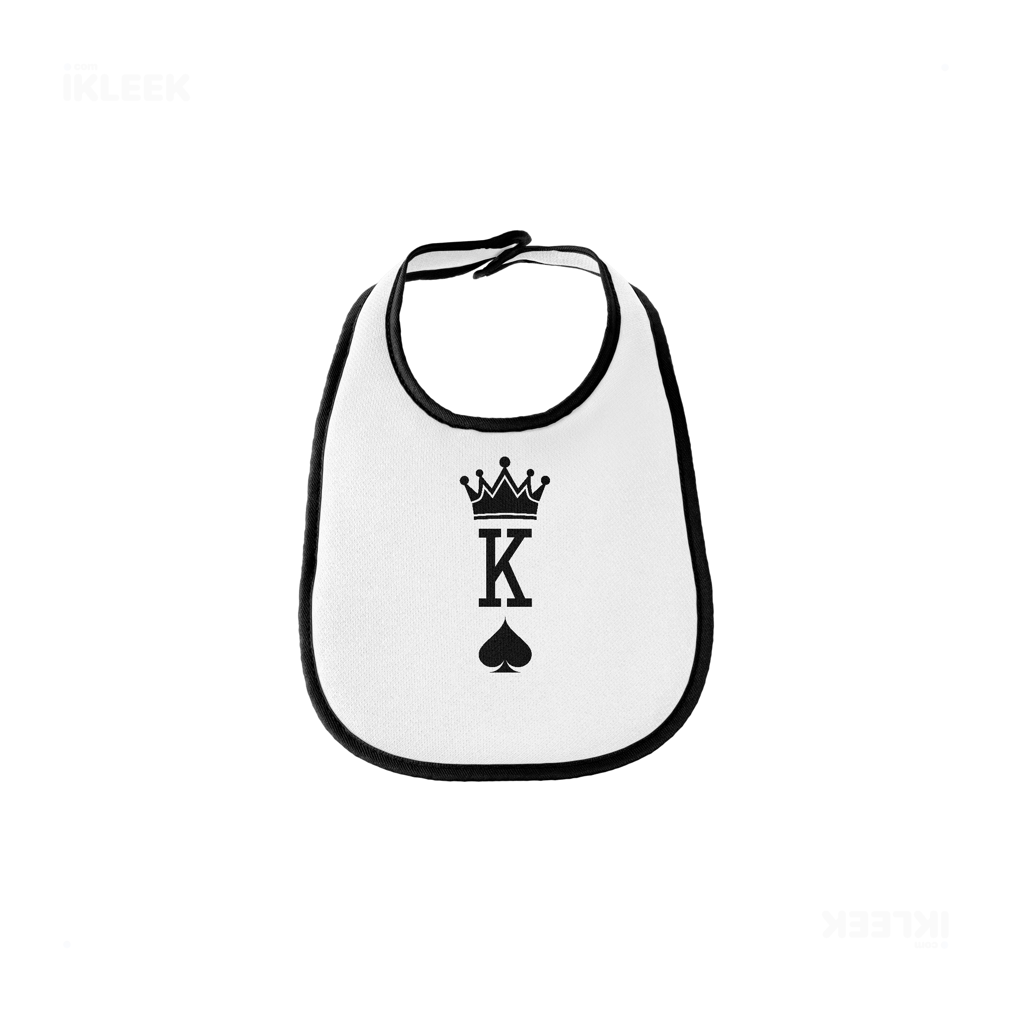 KingOfSpades Baby Bibs 01 White Black