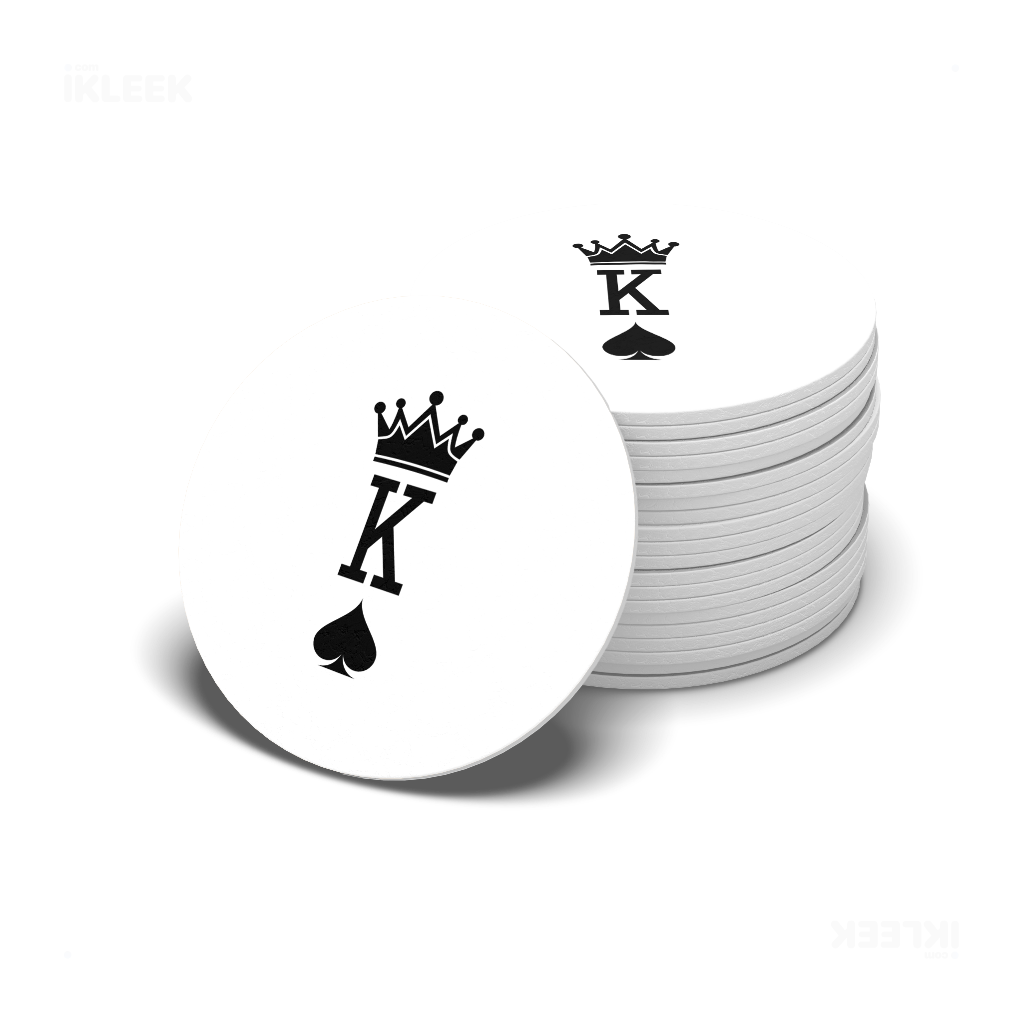 KingOfSpades Ceramic Coaster 06 Round