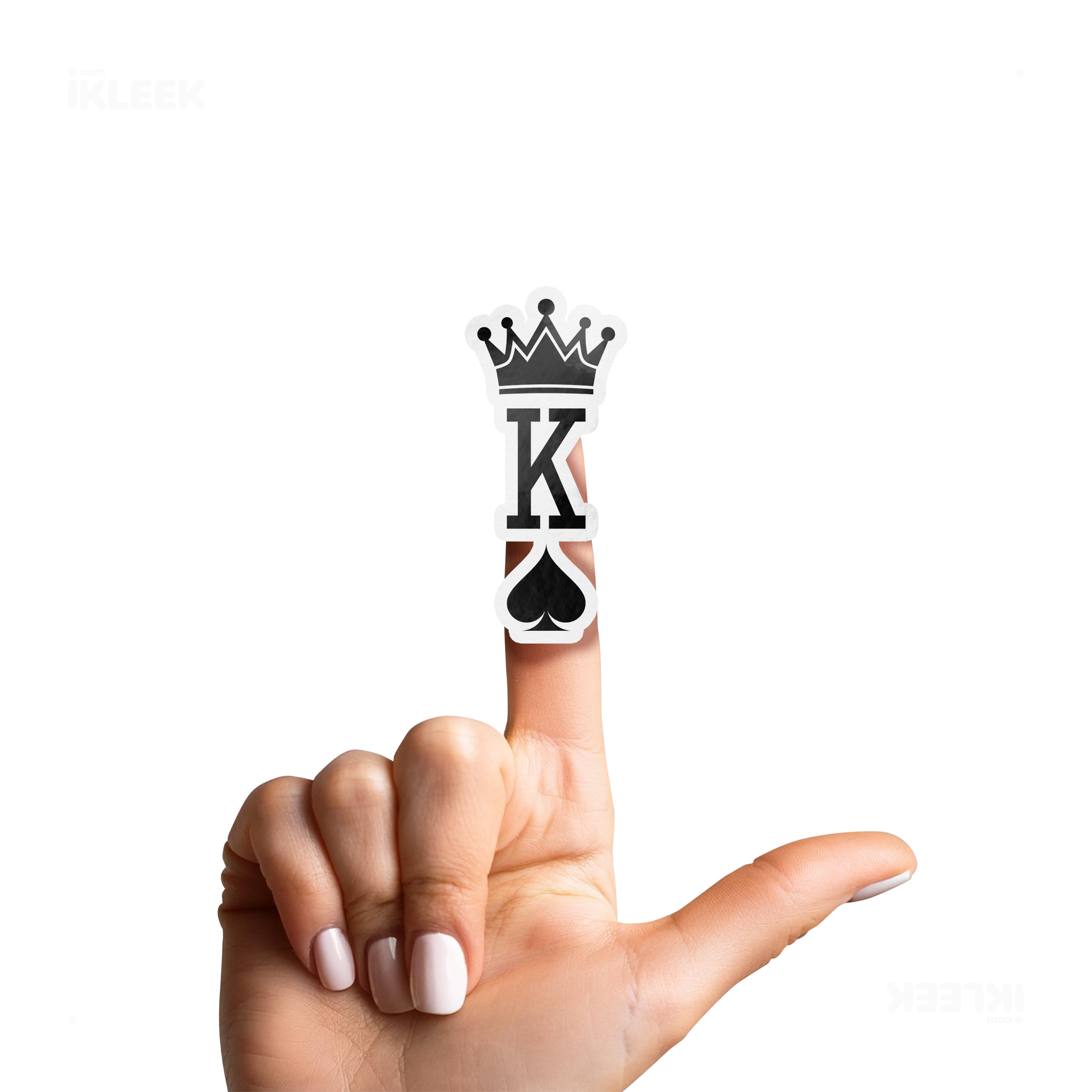 KingOfSpades Die Cut Outdoor Sticker 02 White