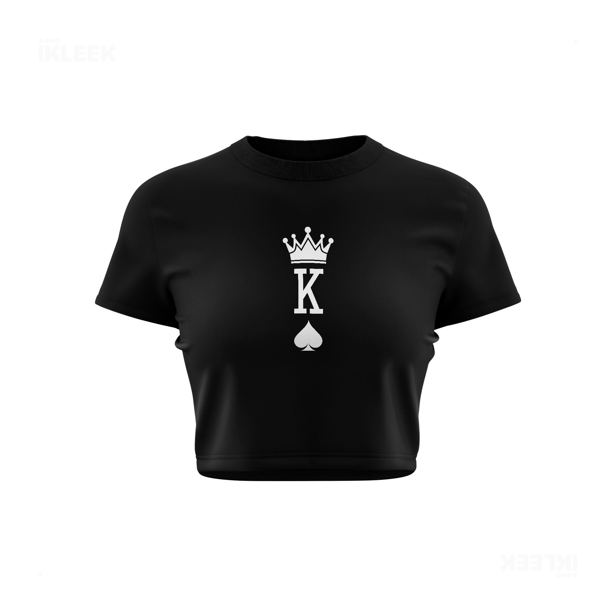KingOfSpades Fitted Crop Top 01 Black