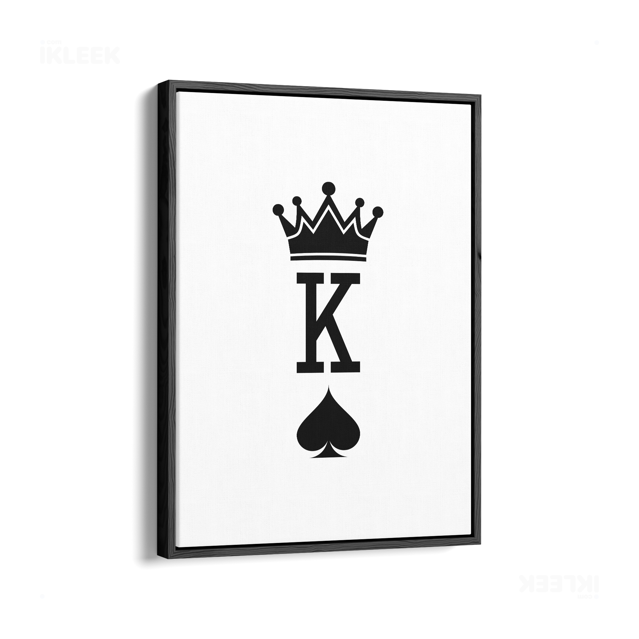 KingOfSpades Framed Canvas 01 Black Wood