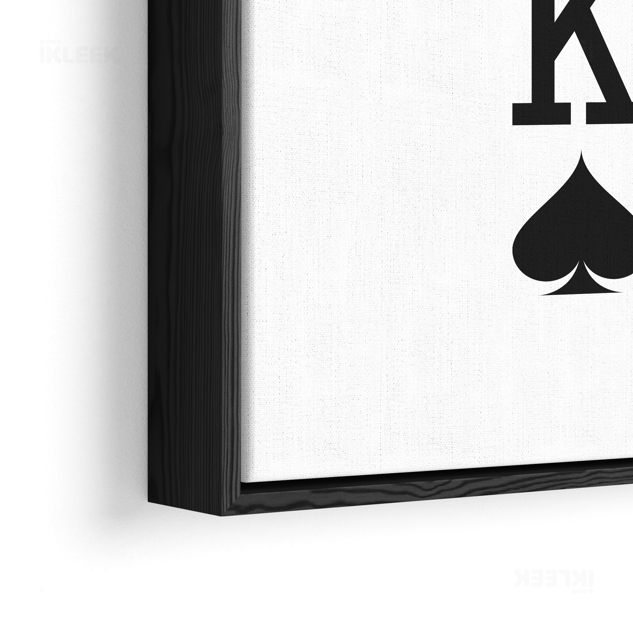KingOfSpades Framed Canvas 02 Black Wood