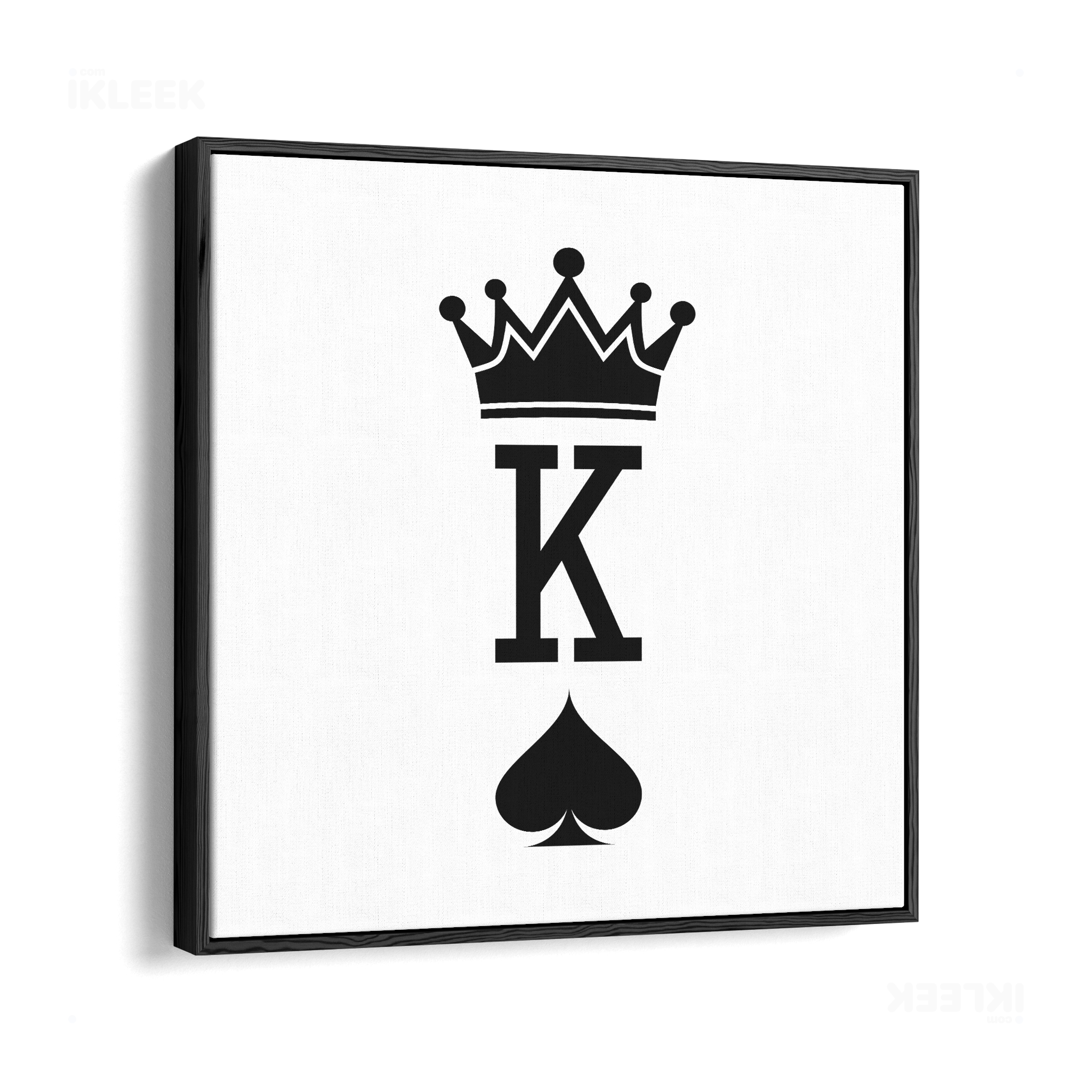 KingOfSpades Framed Canvas 04 Black Wood
