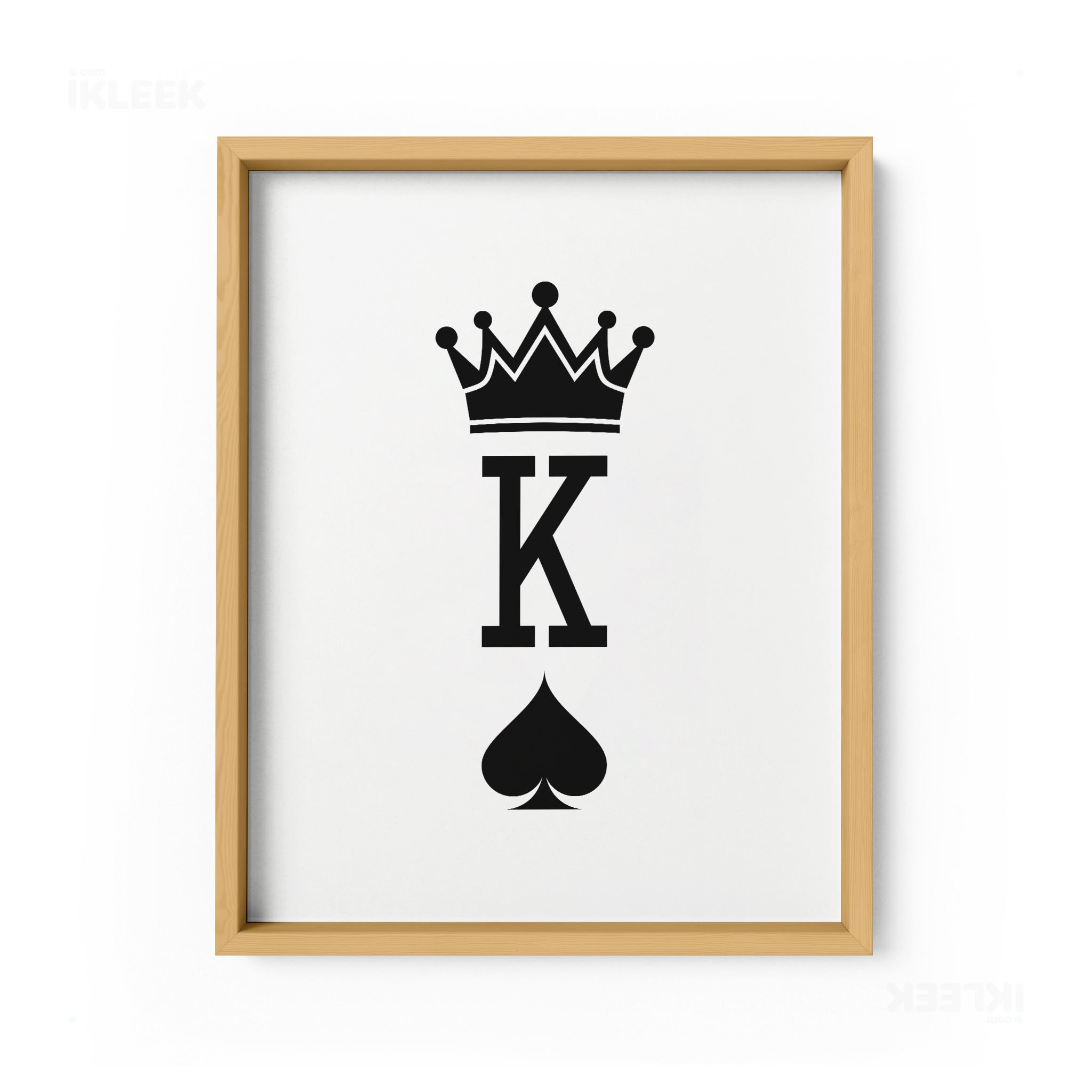 KingOfSpades Framed Poster 01 Natural Wood