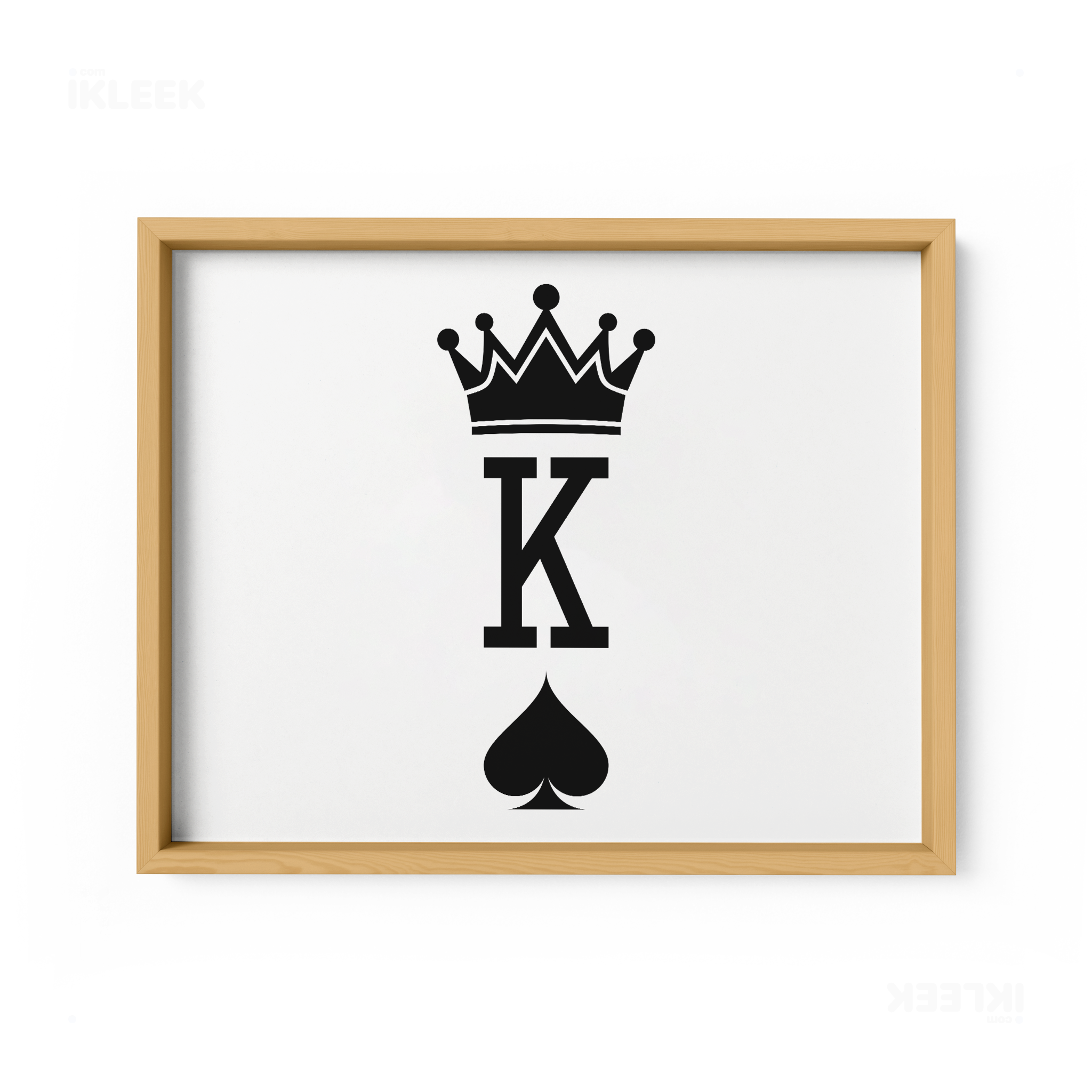 KingOfSpades Framed Poster 03 Natural Wood