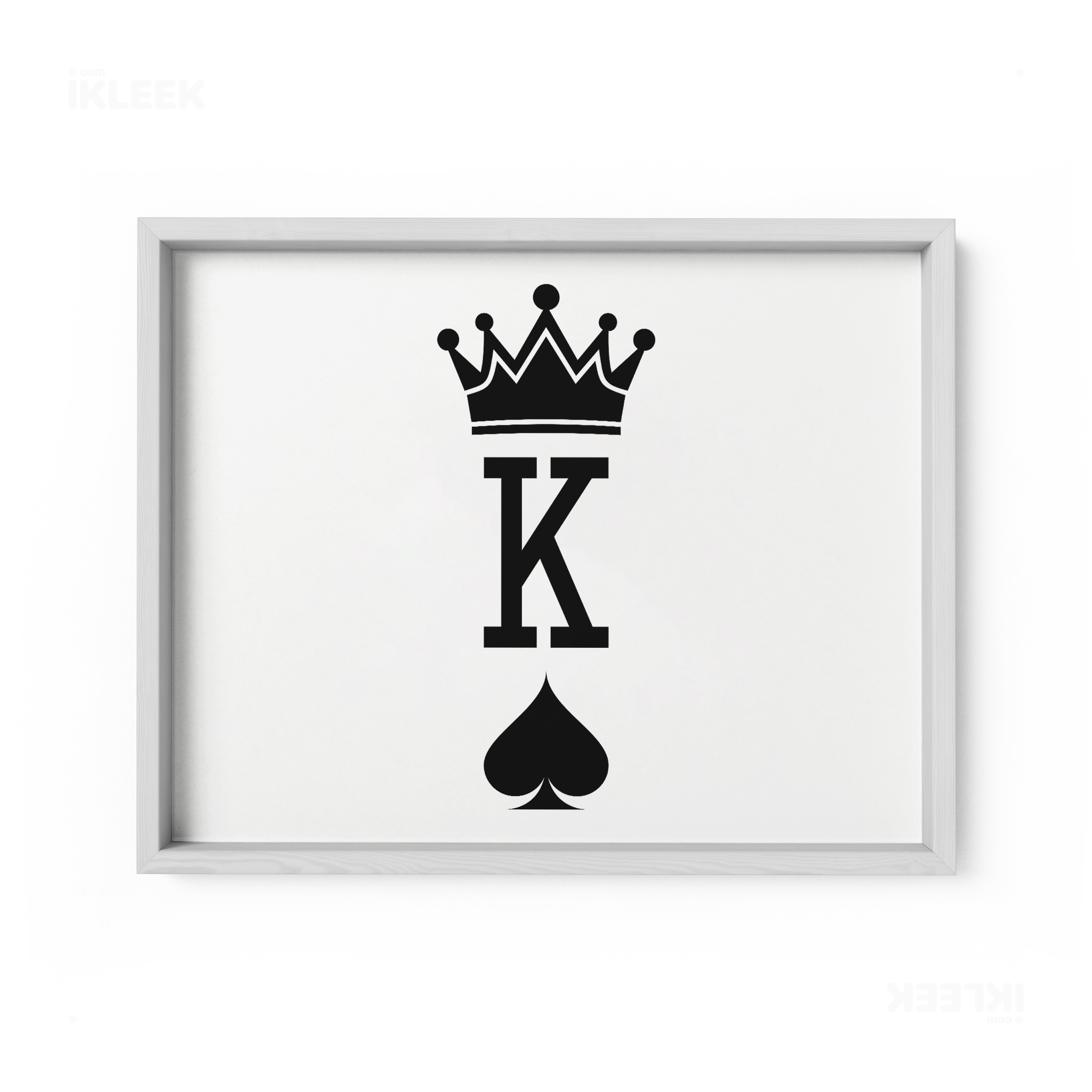 KingOfSpades Framed Poster 03 White Wood