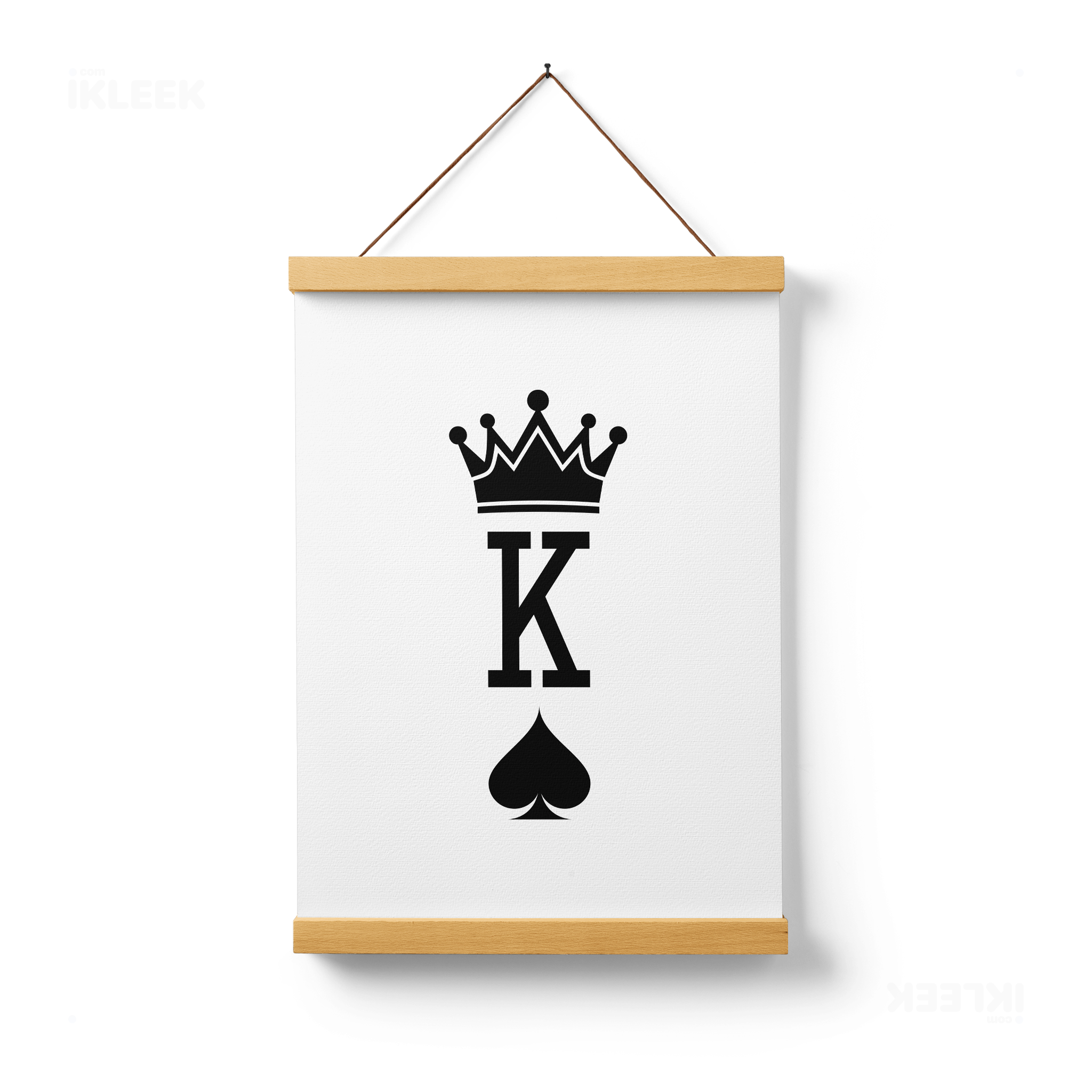 KingOfSpades Magnetic Hanger Poster 01 Natural Wood