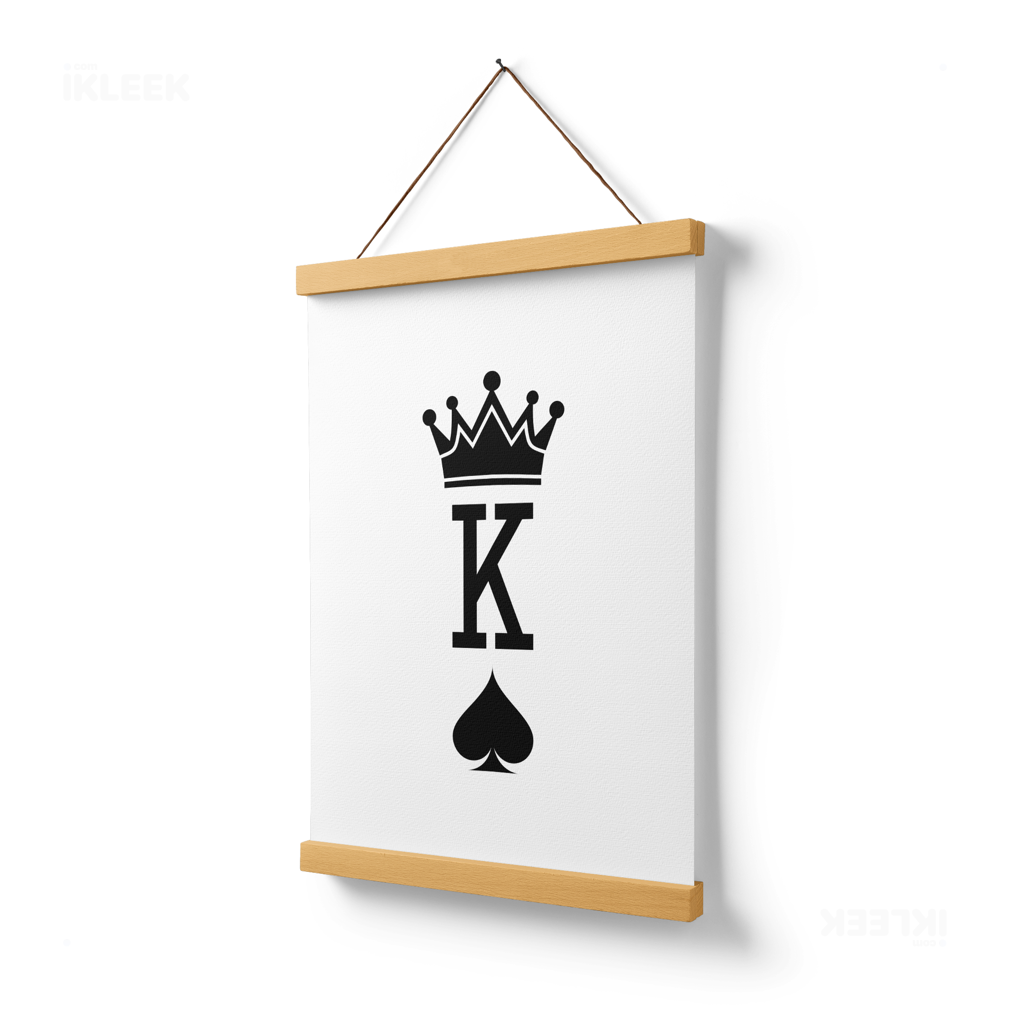 KingOfSpades Magnetic Hanger Poster 03 Natural Wood