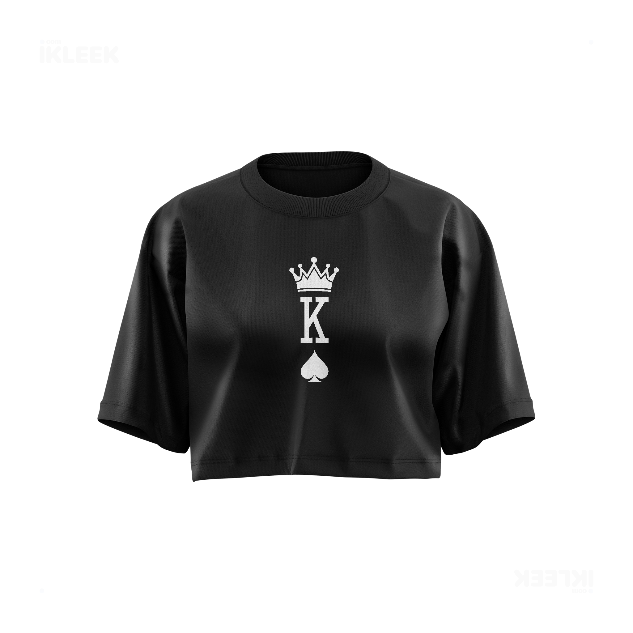 KingOfSpades Over Sized Crop Top 01 Black
