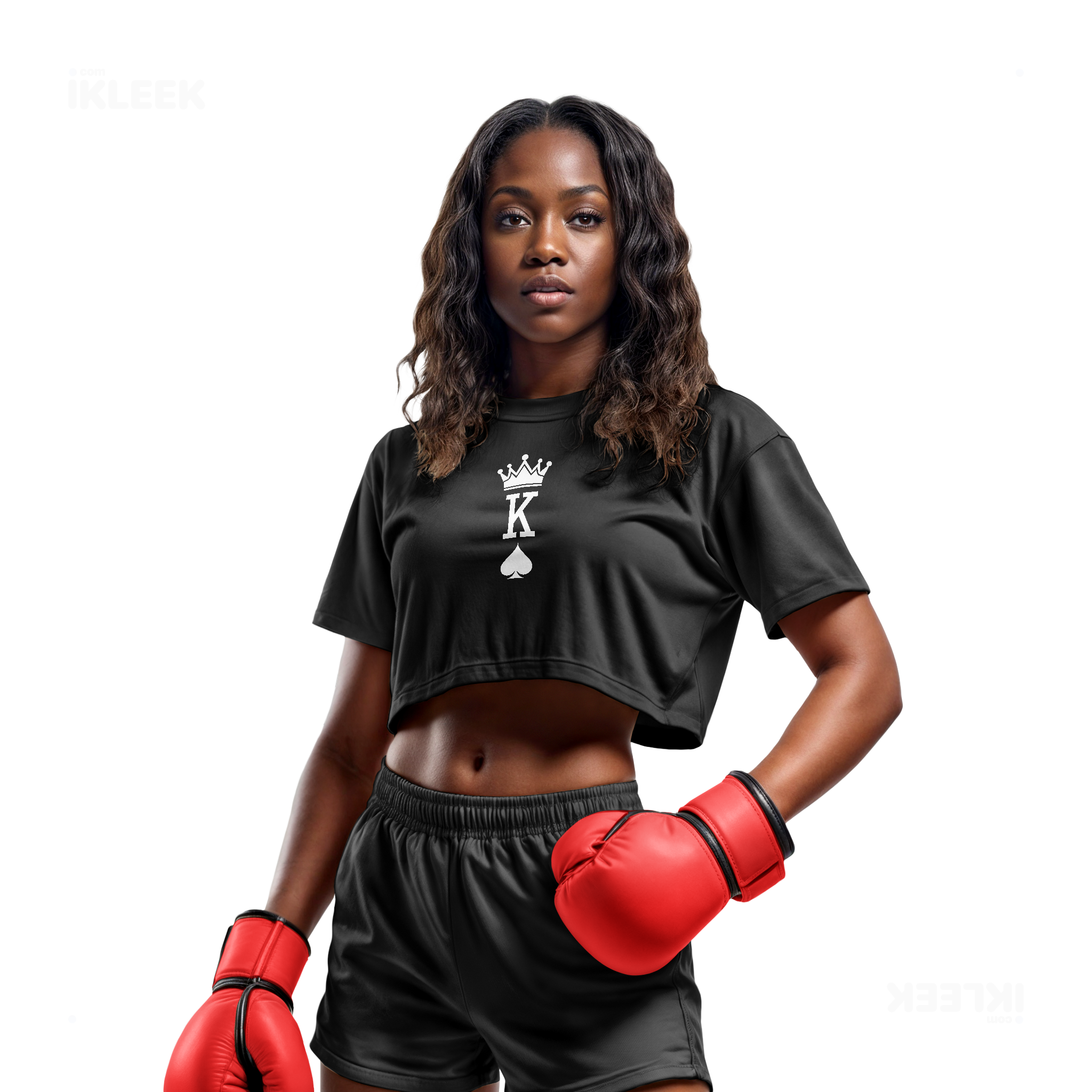 KingOfSpades Over Sized Crop Top 02 Black