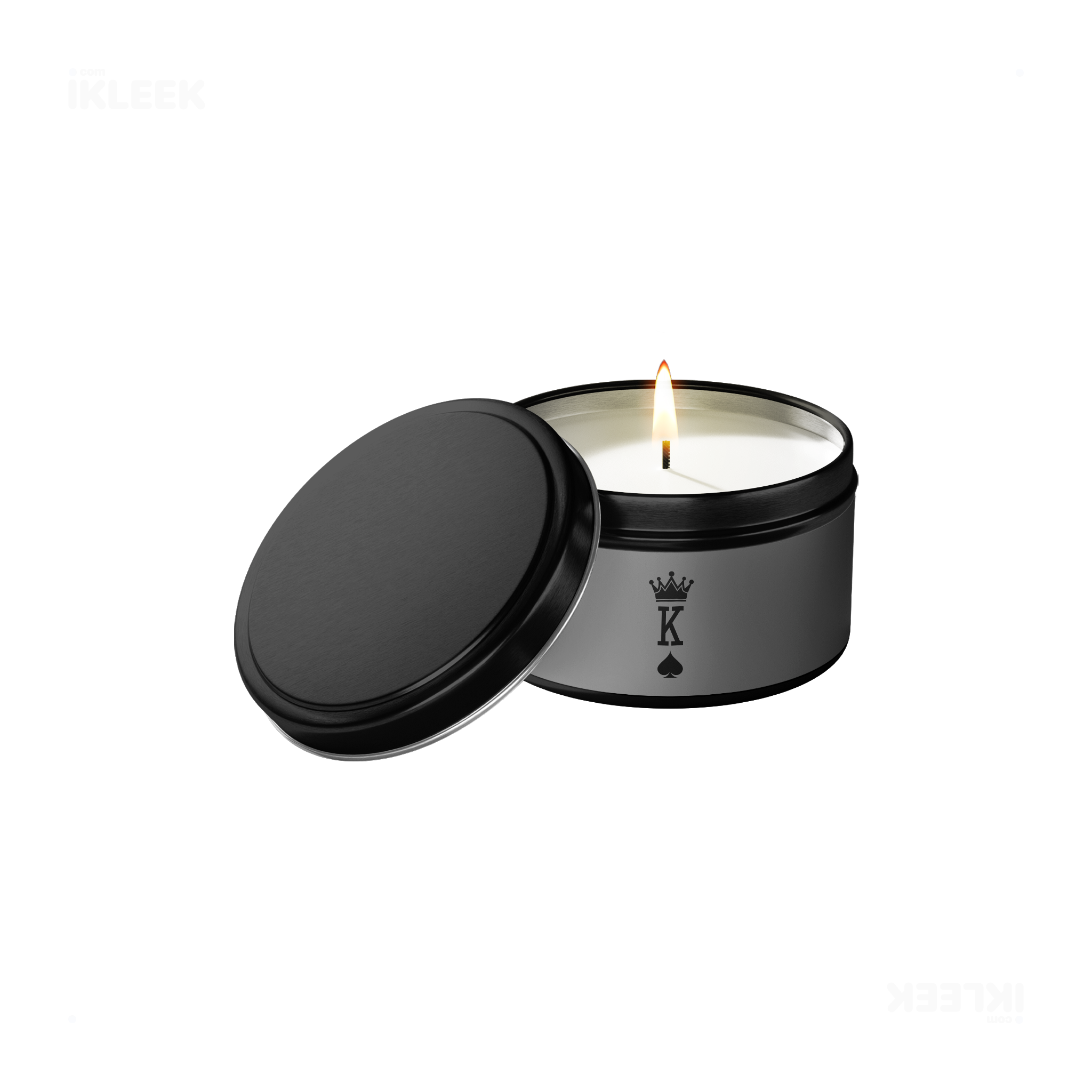 KingOfSpades Tin Candle 01 Black