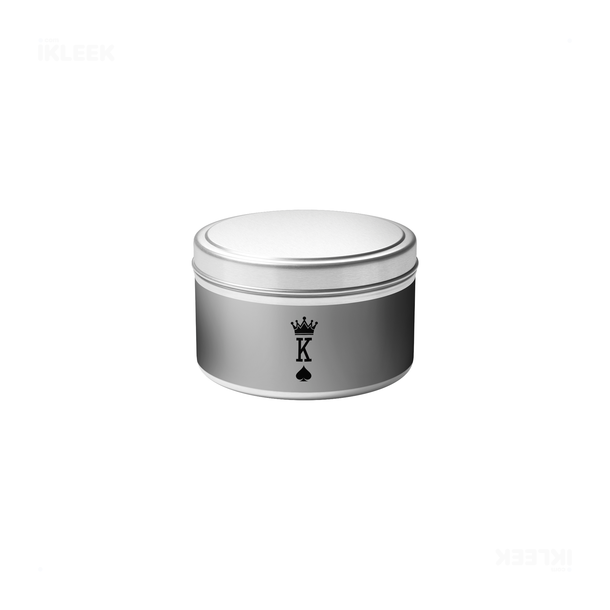 KingOfSpades Tin Candle 04 Silver