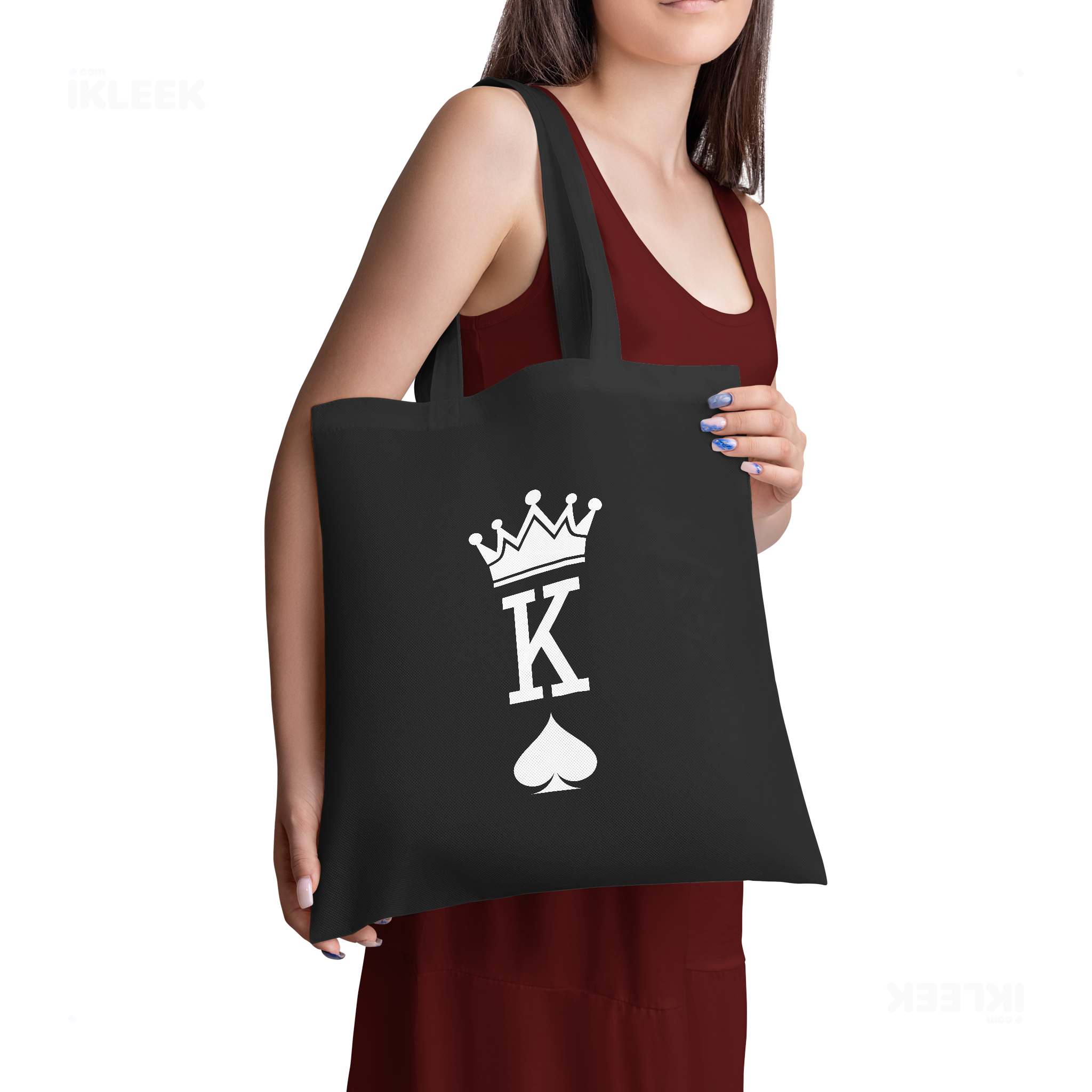 KingOfSpades Tote Bags 02 Black