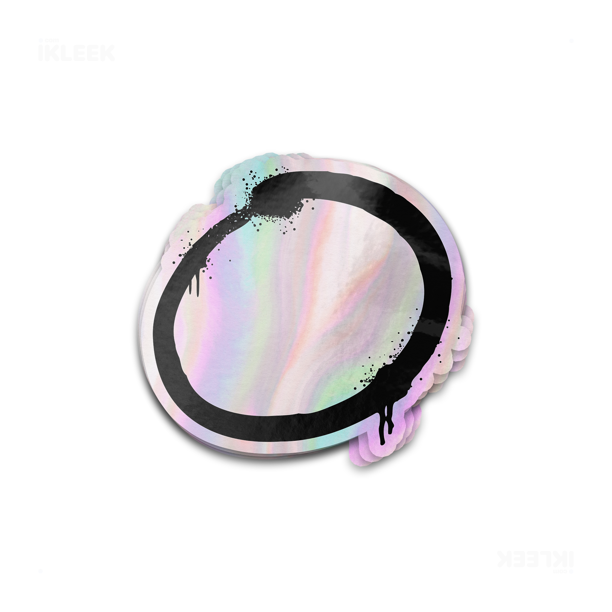 OpenCircle Die Cut Holographic Sticker 01