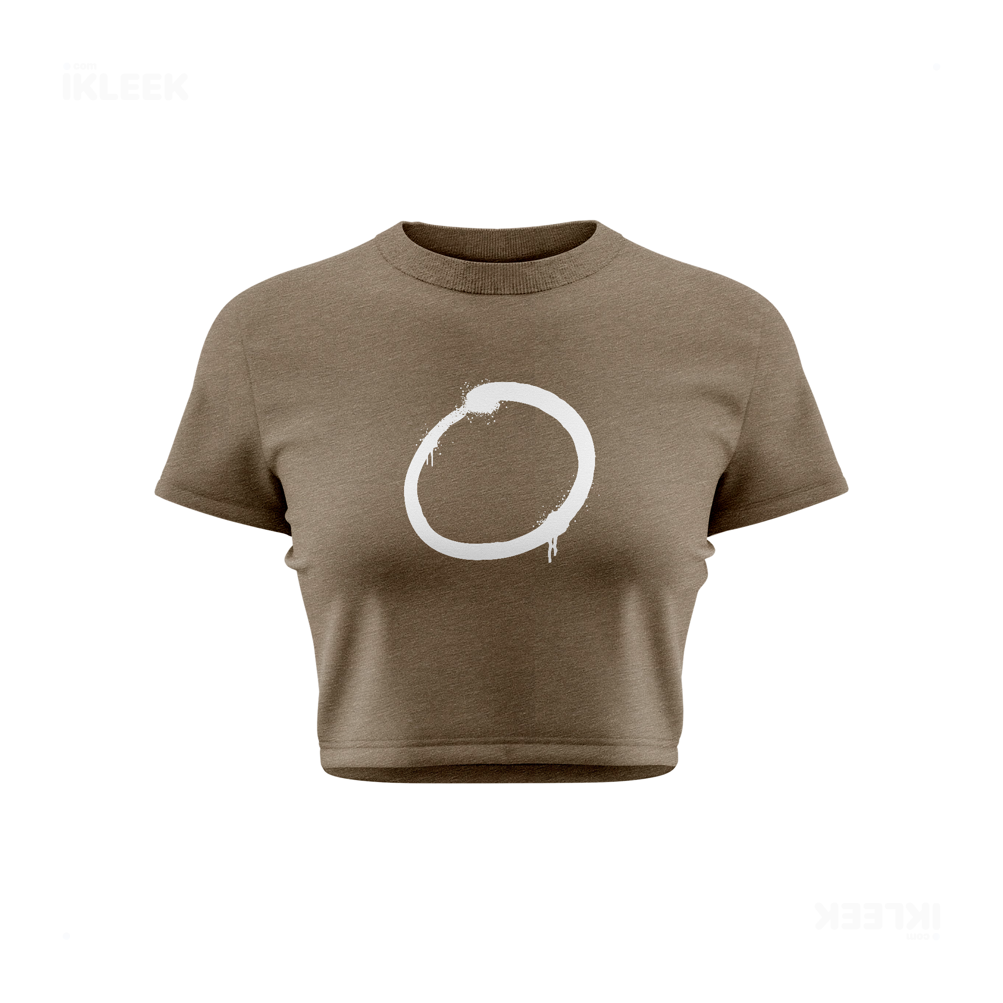 OpenCircle Fitted Crop Top 01 Heather Olive