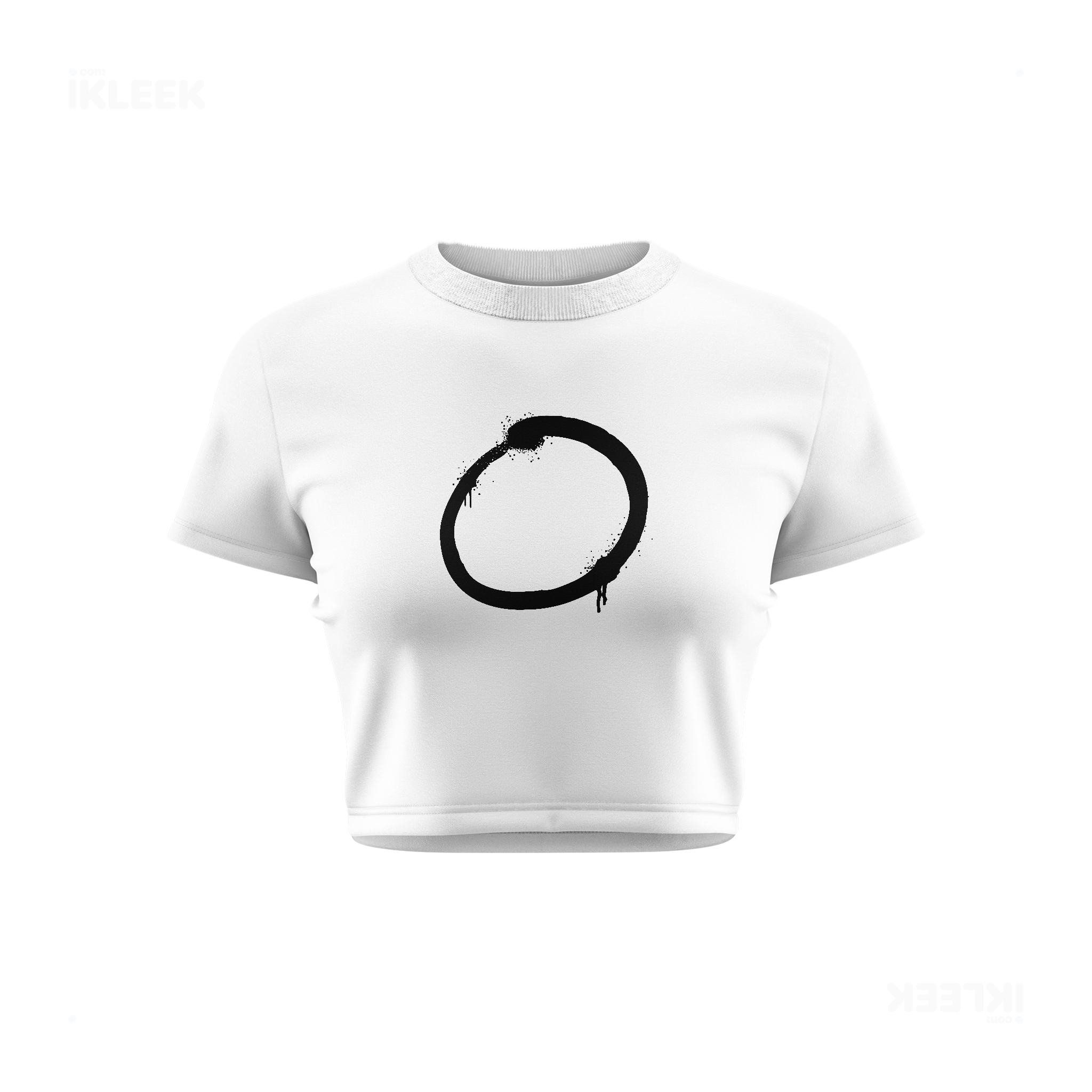 OpenCircle Fitted Crop Top 01 White