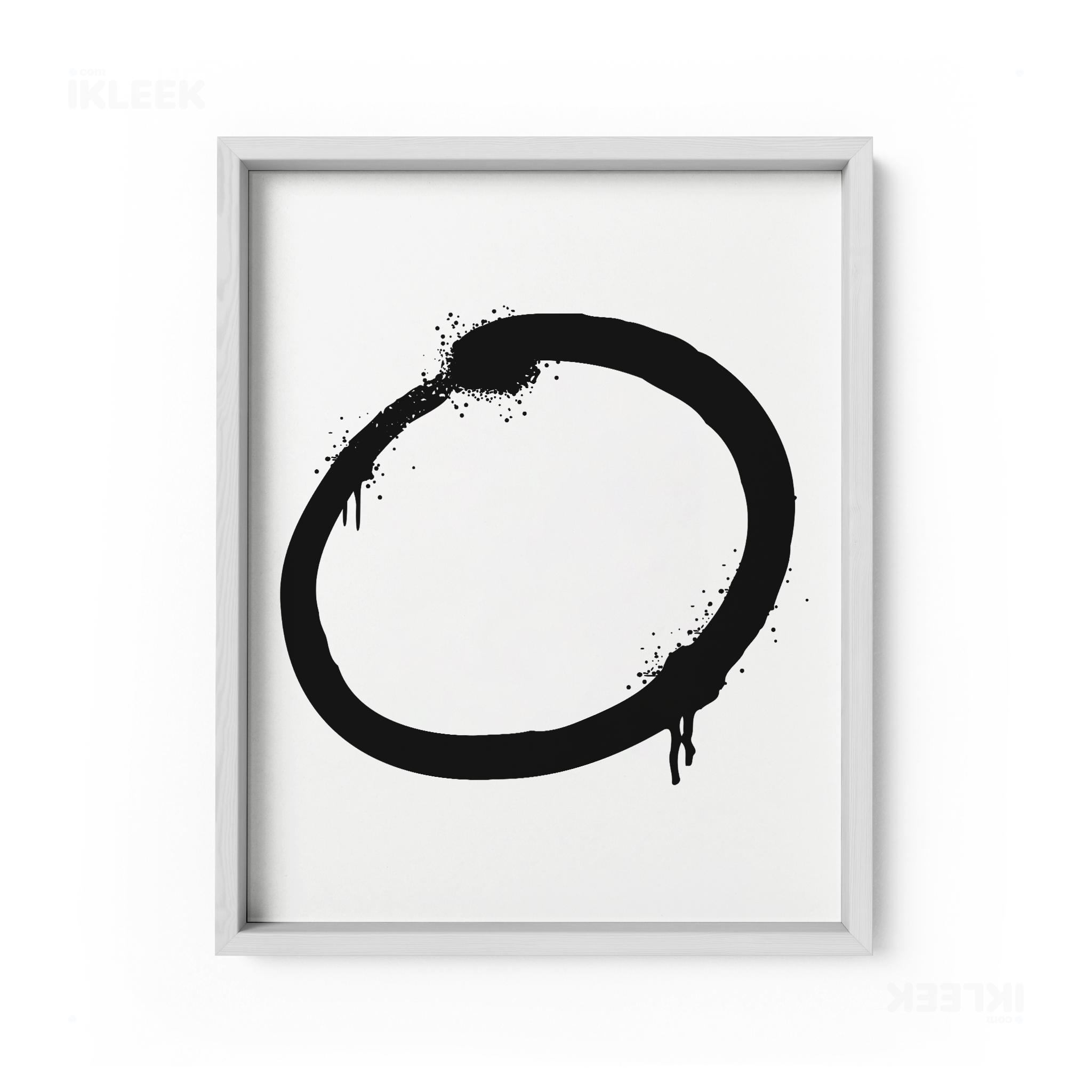 OpenCircle Framed Poster 01 White Wood