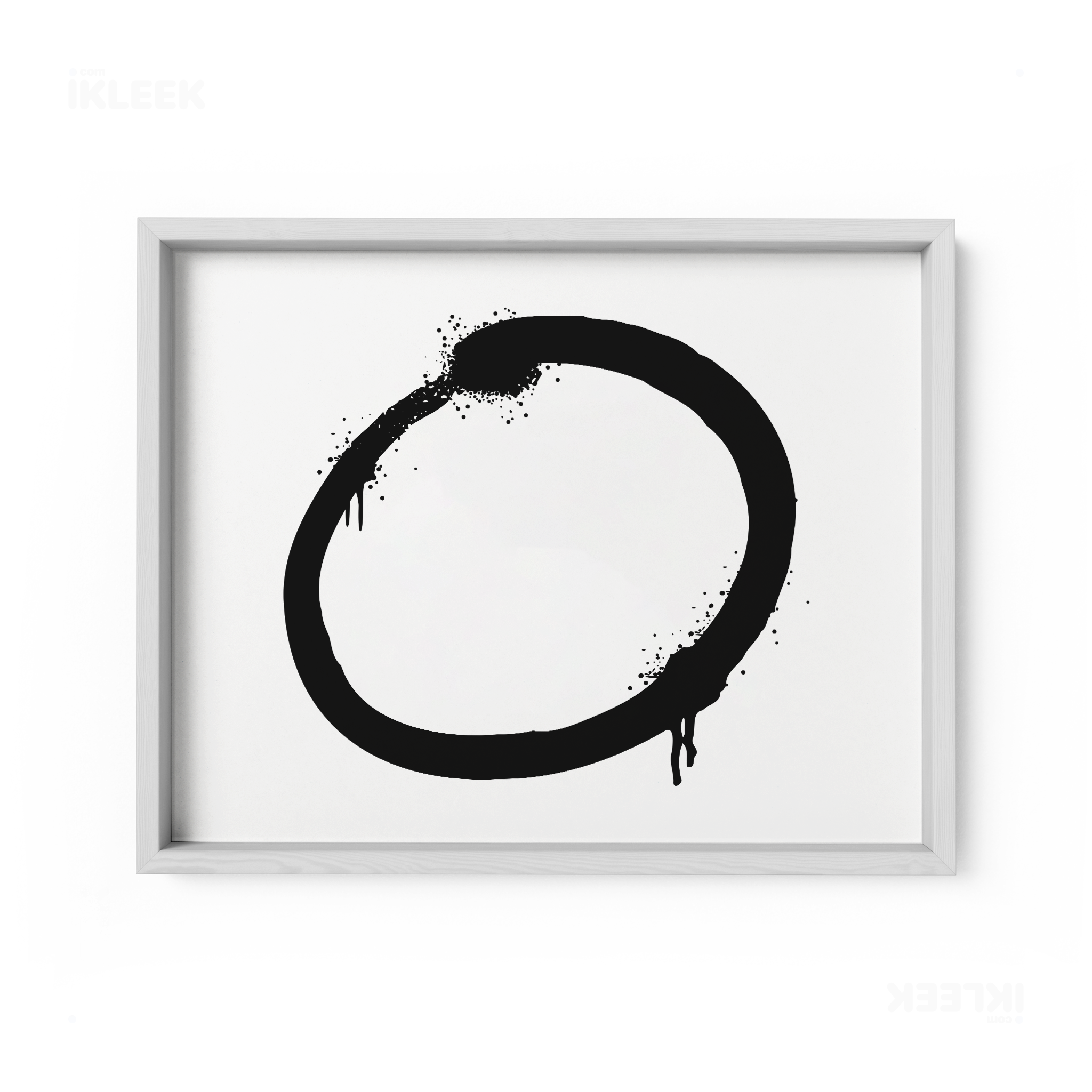 OpenCircle Framed Poster 03 White Wood