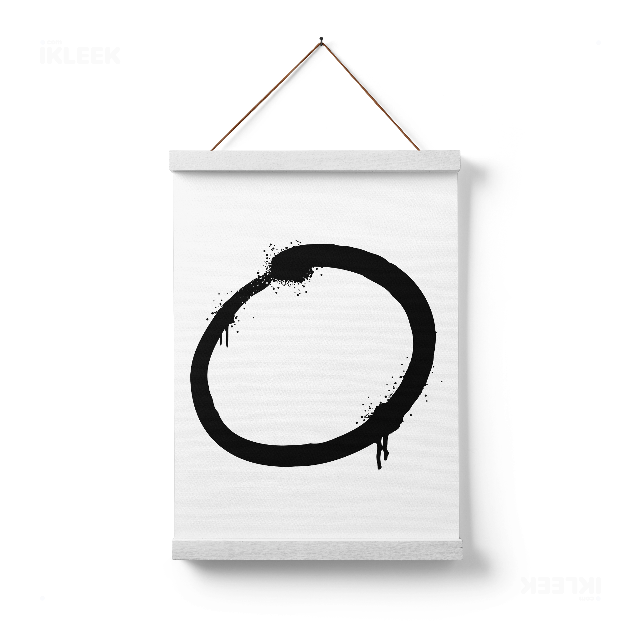 OpenCircle Magnetic Hanger Poster 01 White Wood