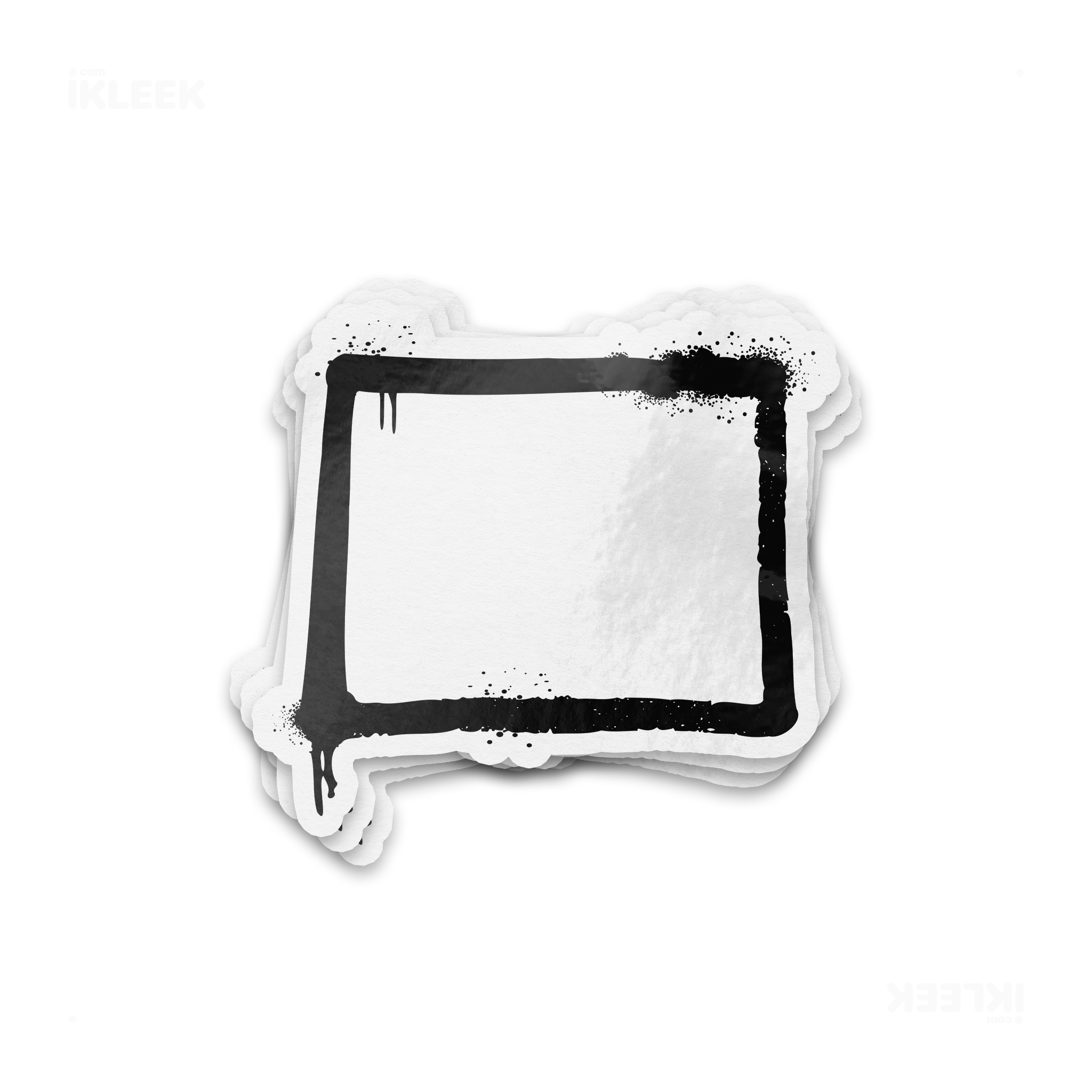 OpenSquare Die Cut Outdoor Sticker 01 White