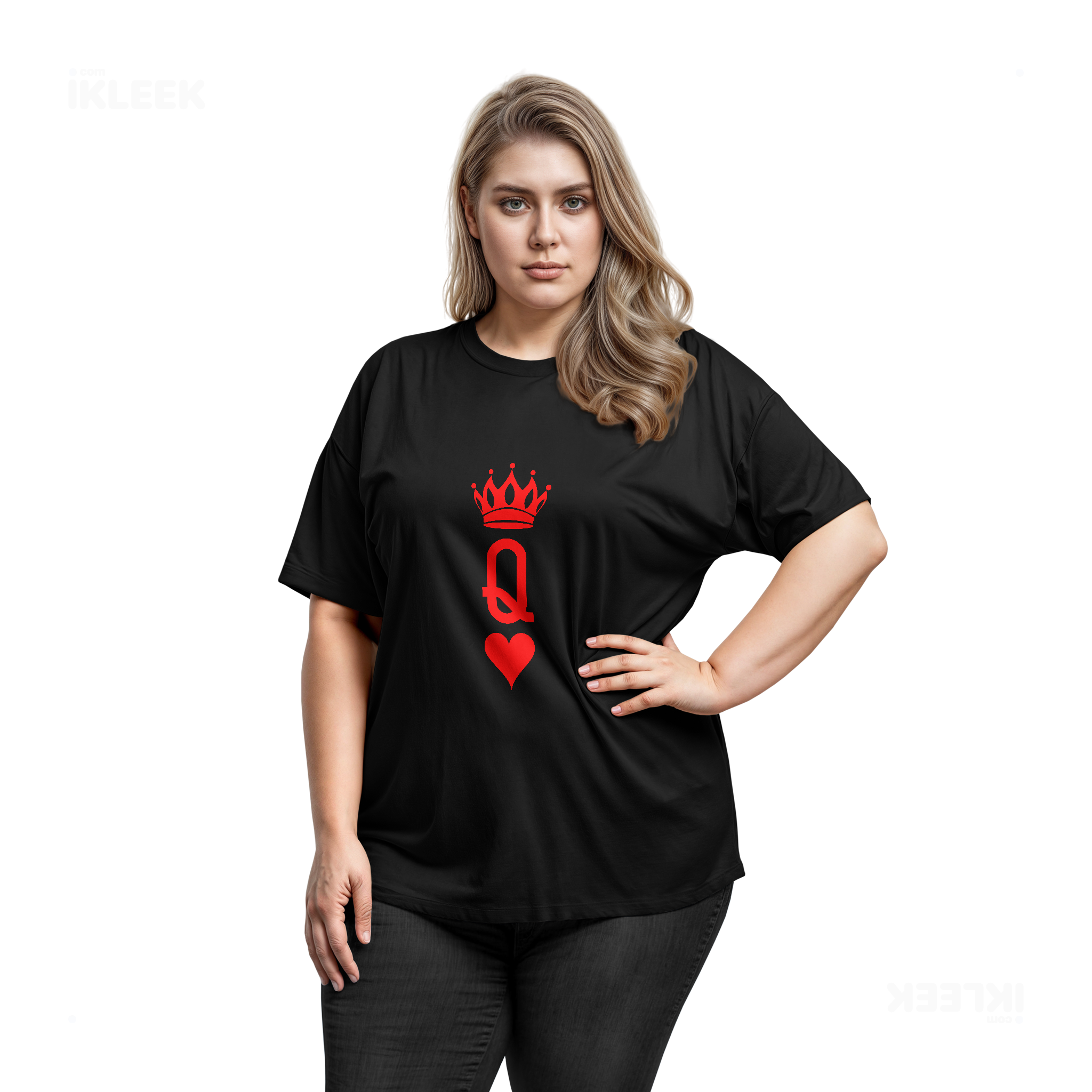 QueenOfHearts Adult T Shirt 03 Black