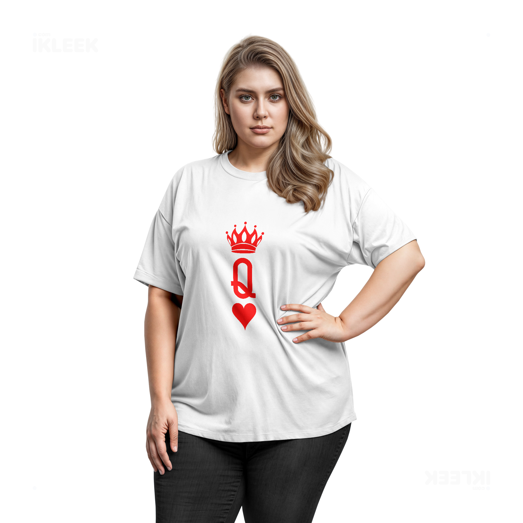 QueenOfHearts Adult T Shirt 03 White