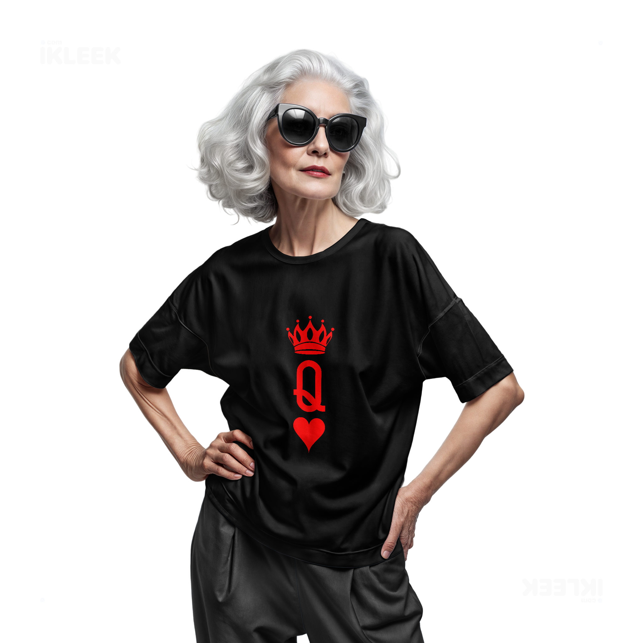 QueenOfHearts Adult T Shirt 07 Black