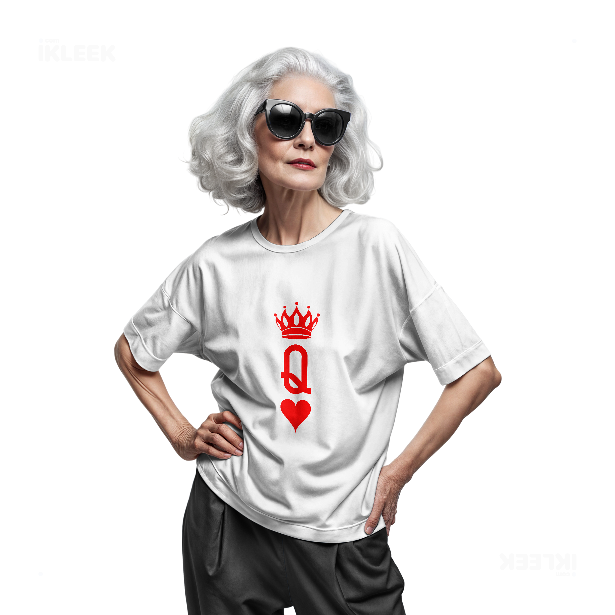 QueenOfHearts Adult T Shirt 07 White
