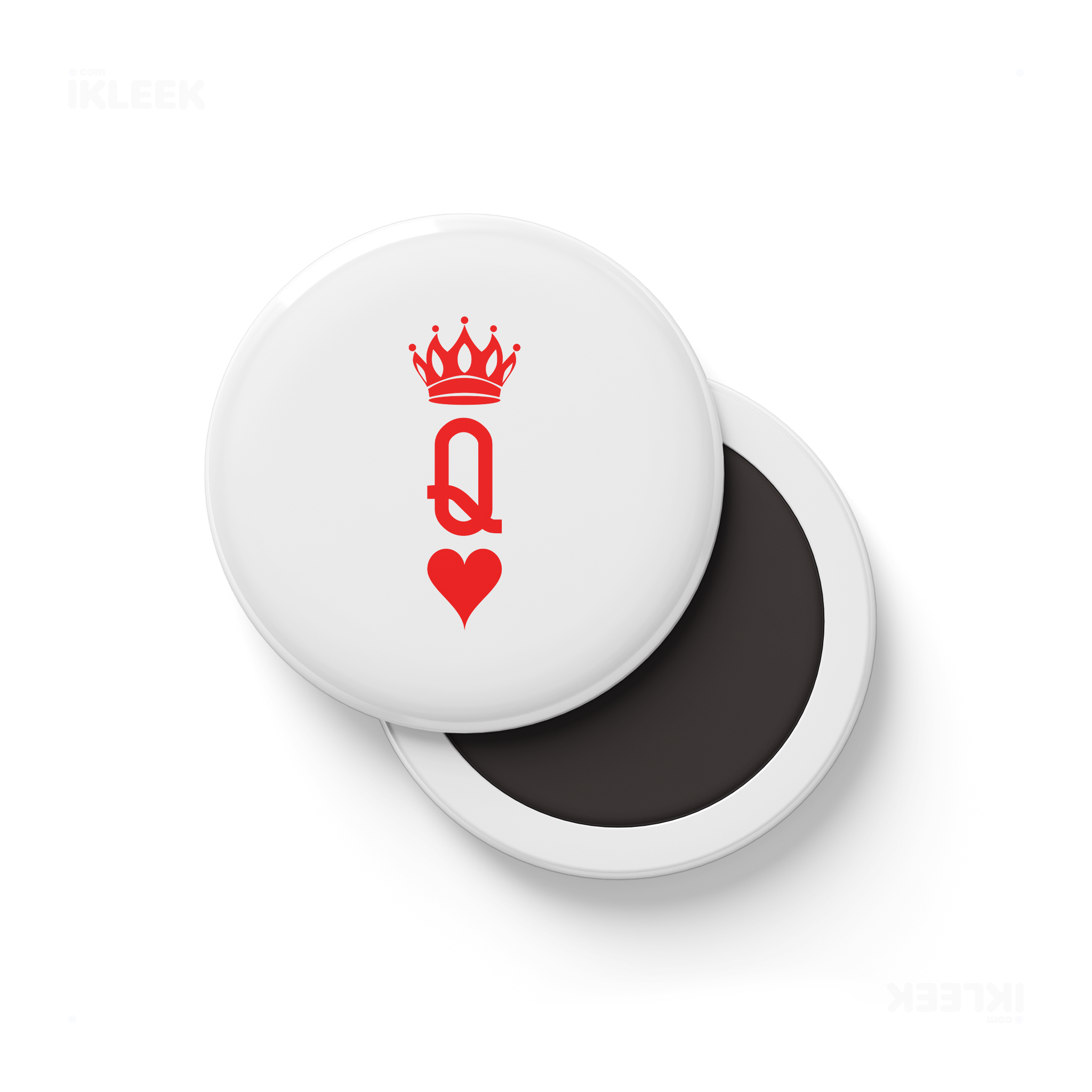 QueenOfHearts Button Magnet 01 Round