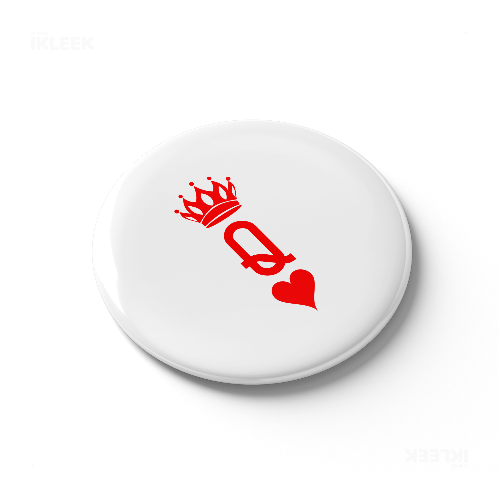 QueenOfHearts Button Magnet 03 Round